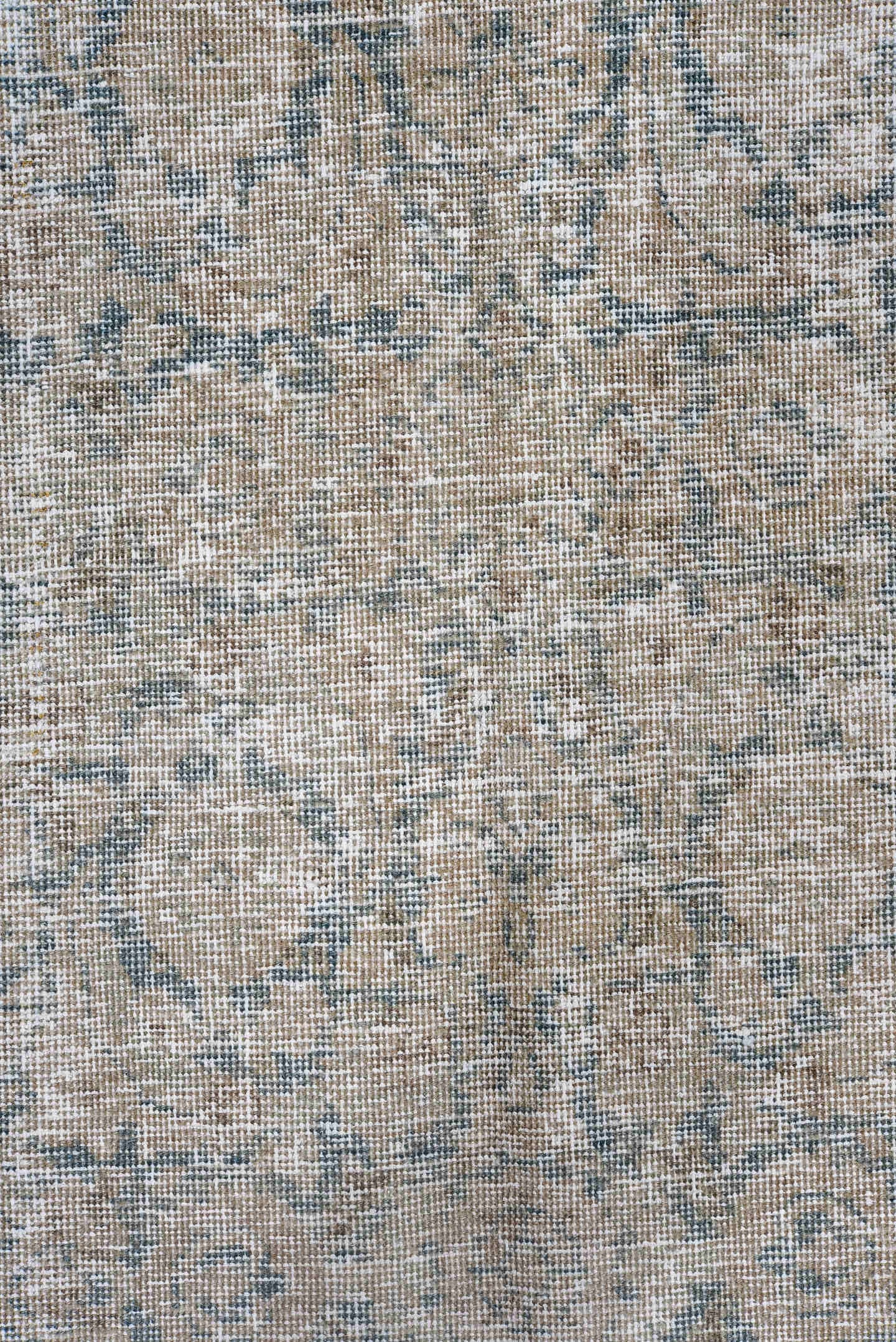 7' x 11' one-of-a-kind handmade antique Tabriz large size rug. Color palette: ivory, taupe, beige, slate, pale blue, gray