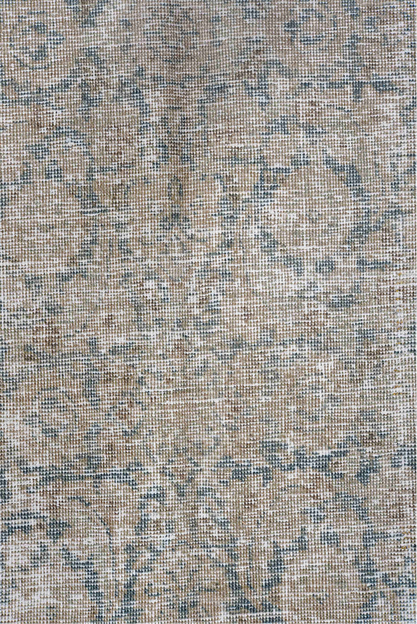 7' x 11' one-of-a-kind handmade antique Tabriz large size rug. Color palette: ivory, taupe, beige, slate, pale blue, gray