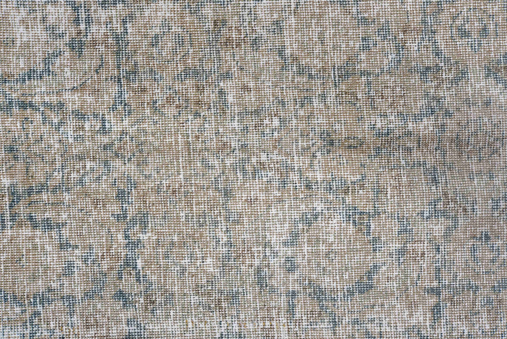 7' x 11' one-of-a-kind handmade antique Tabriz large size rug. Color palette: ivory, taupe, beige, slate, pale blue, gray