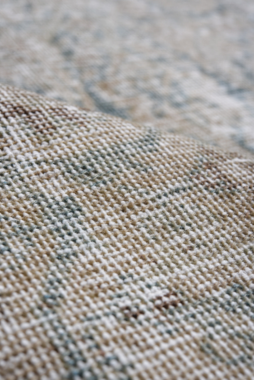 7' x 11' one-of-a-kind handmade antique Tabriz large size rug. Color palette: ivory, taupe, beige, slate, pale blue, gray