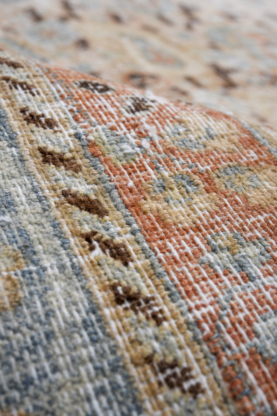 8' x 11' one-of-a-kind handmade vintage Khorassan large size rug. Color palette: black, blue, brown, charcoal, dark gray