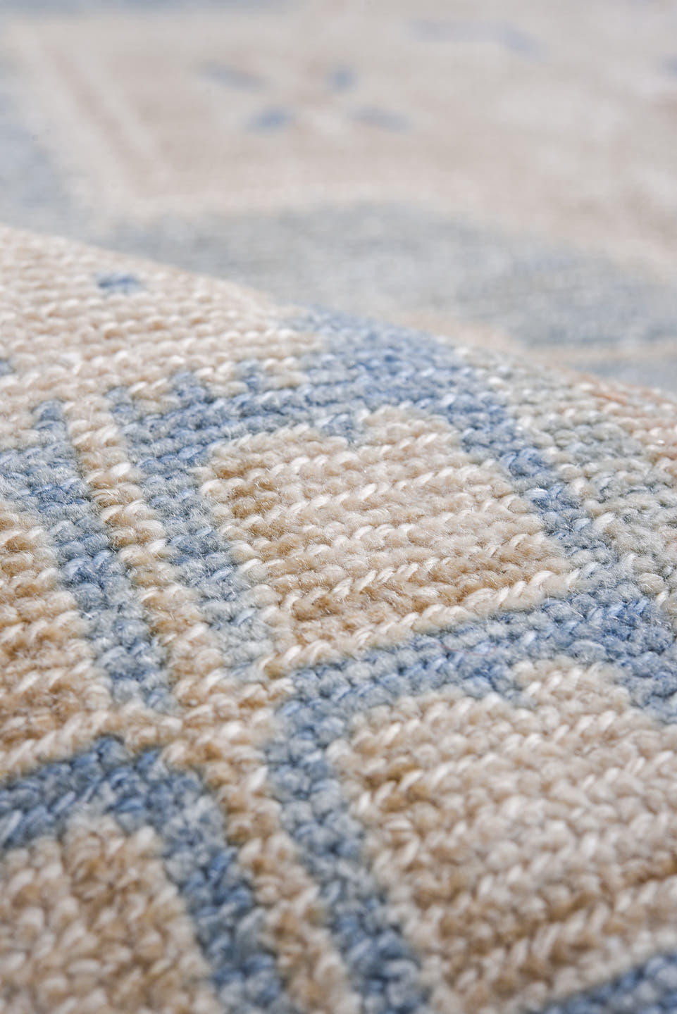 4' x 8' one-of-a-kind handmade antique Hamadan rug. Color palette: ivory, sky blue, pale blue, taupe, camel, rust