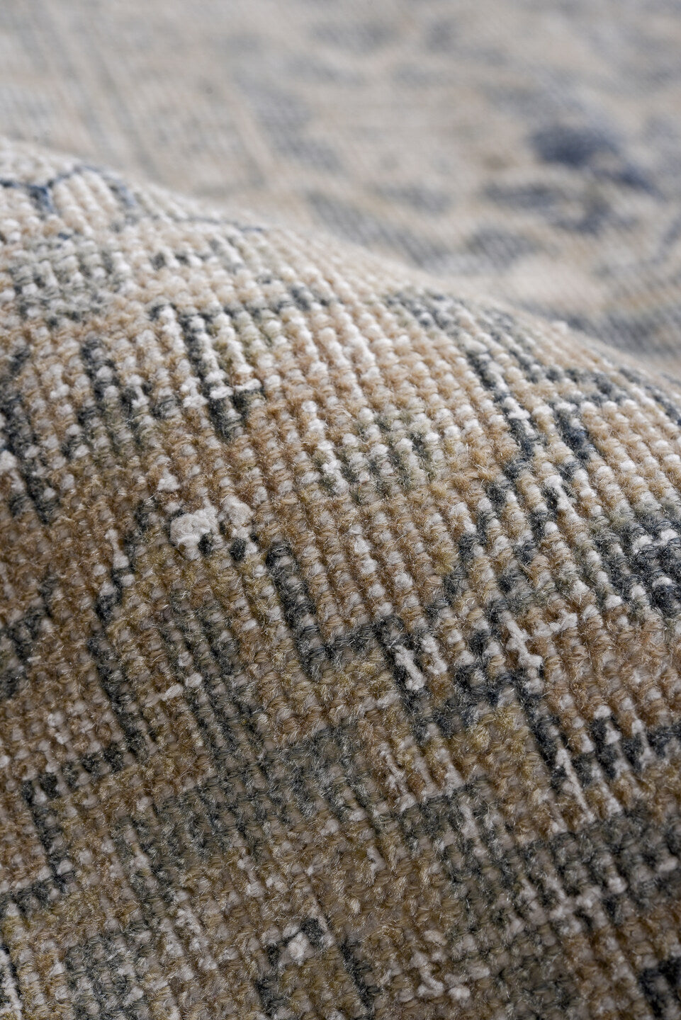 5' x 7' one-of-a-kind handmade antique Tabriz rug. Color palette: ivory, slate, taupe, gray, beige