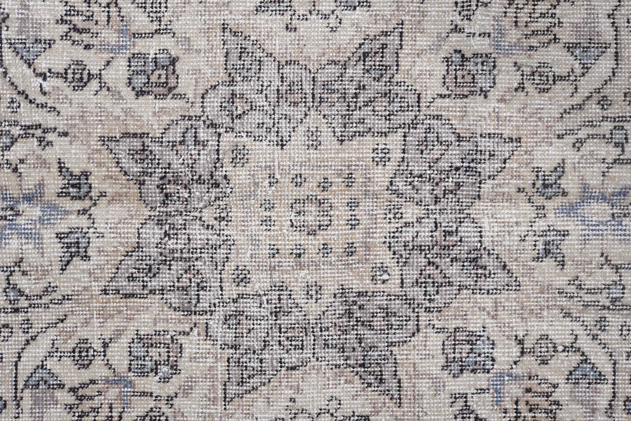 7' x 12' one-of-a-kind handmade antique Sparta large size rug. Color palette: light blue, ivory, gray, taupe, slate, beige