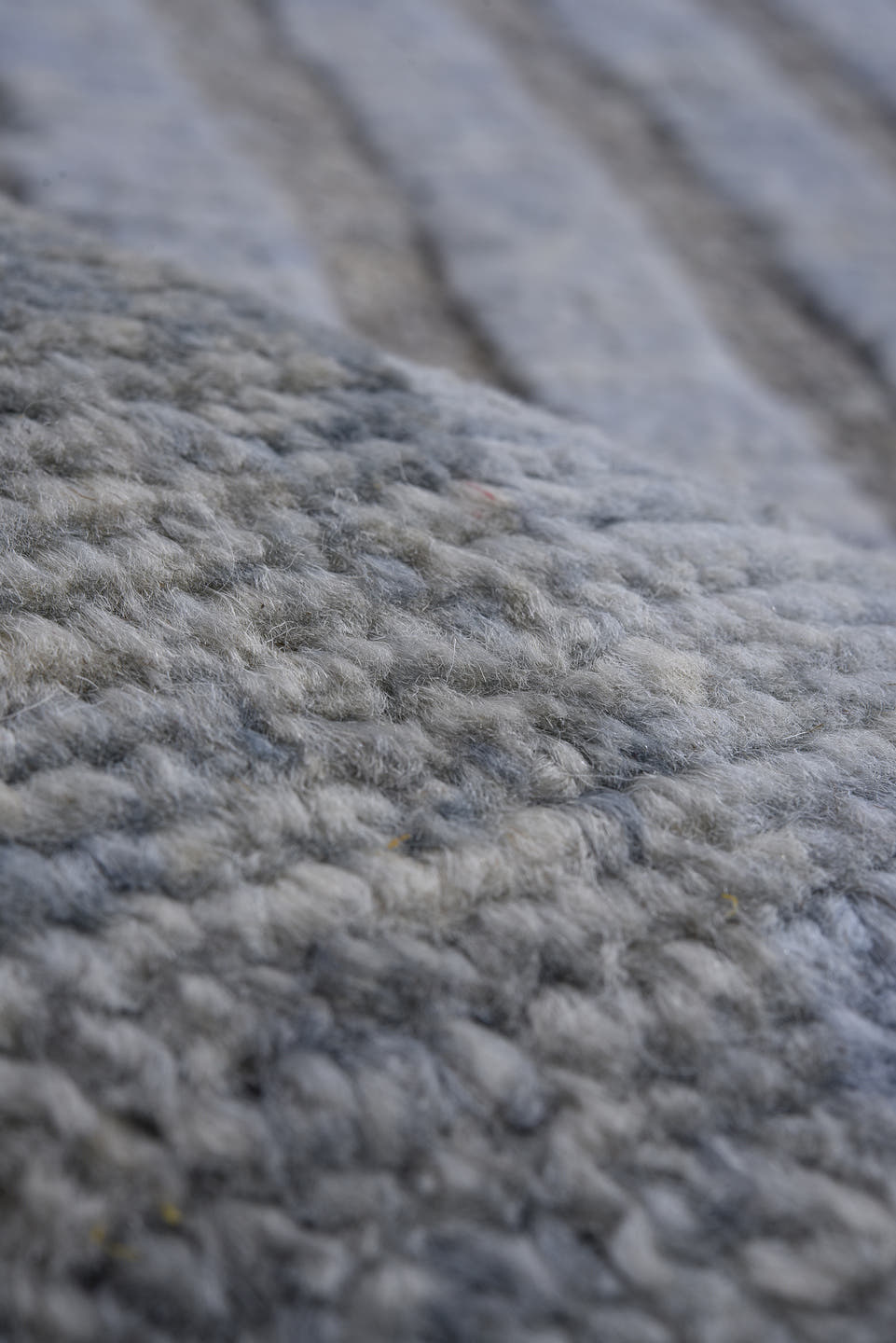 6' x 9' one-of-a-kind handmade vintage Tulu medium size rug. Color palette: pale blue, ivory, taupe, gray, muted gold