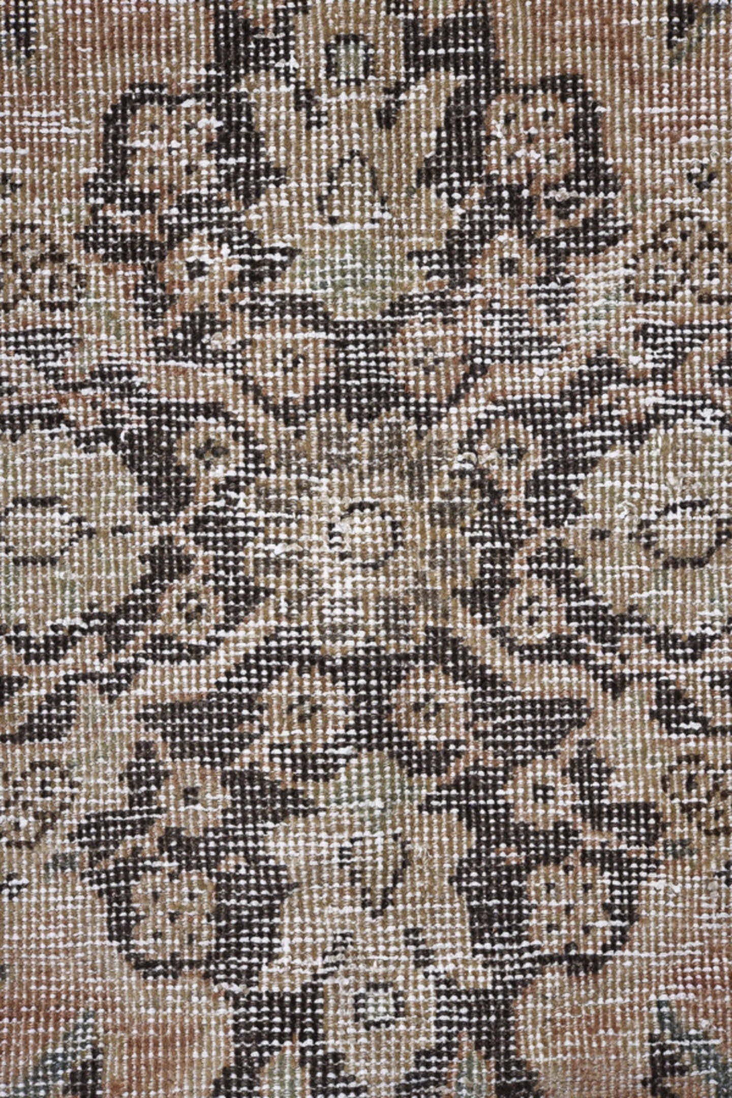 9' x 12' one-of-a-kind handmade vintage Mahal large size rug. Color palette: ivory, taupe, charcoal, blush, beige, slate