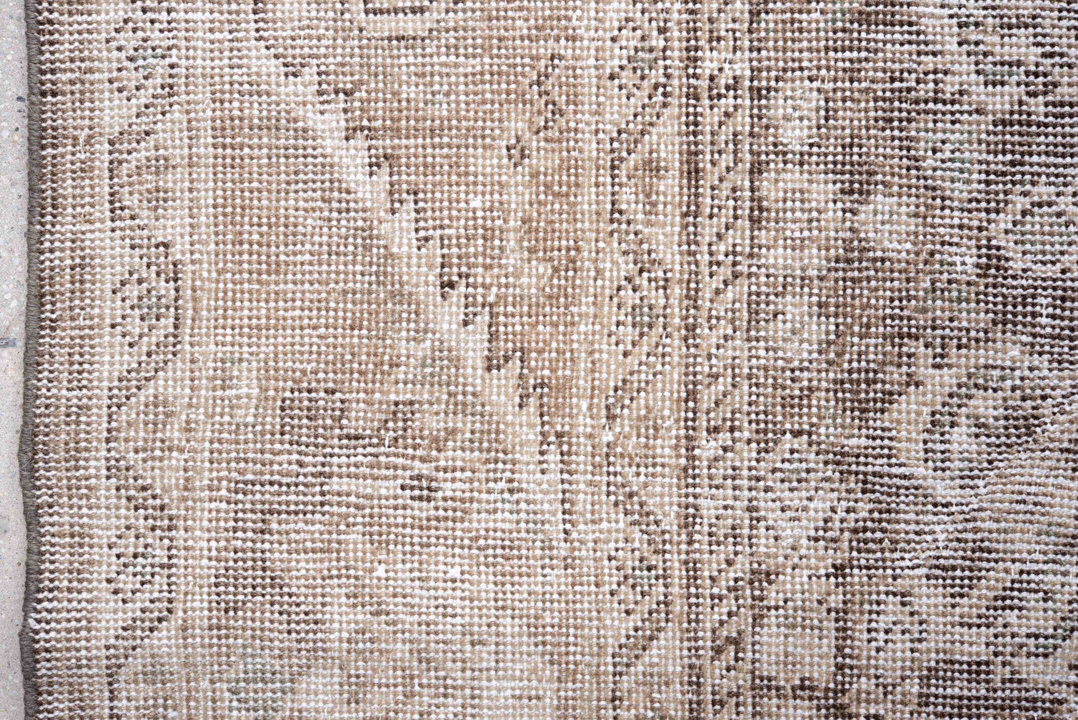 7' x 11' one-of-a-kind handmade antique Mahal large size rug. Color palette: taupe, ivory, beige, brown, greige, gray