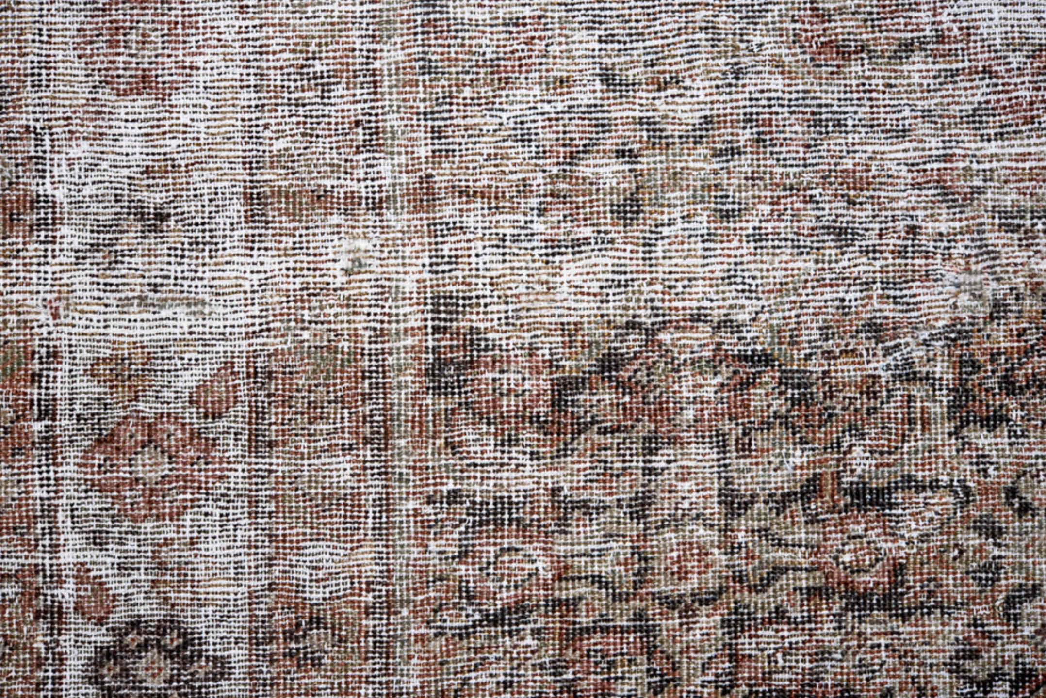 3' x 6' one-of-a-kind handmade vintage Mahal small size rug. Color palette: gray, pink, black, brown, light gray, off-white