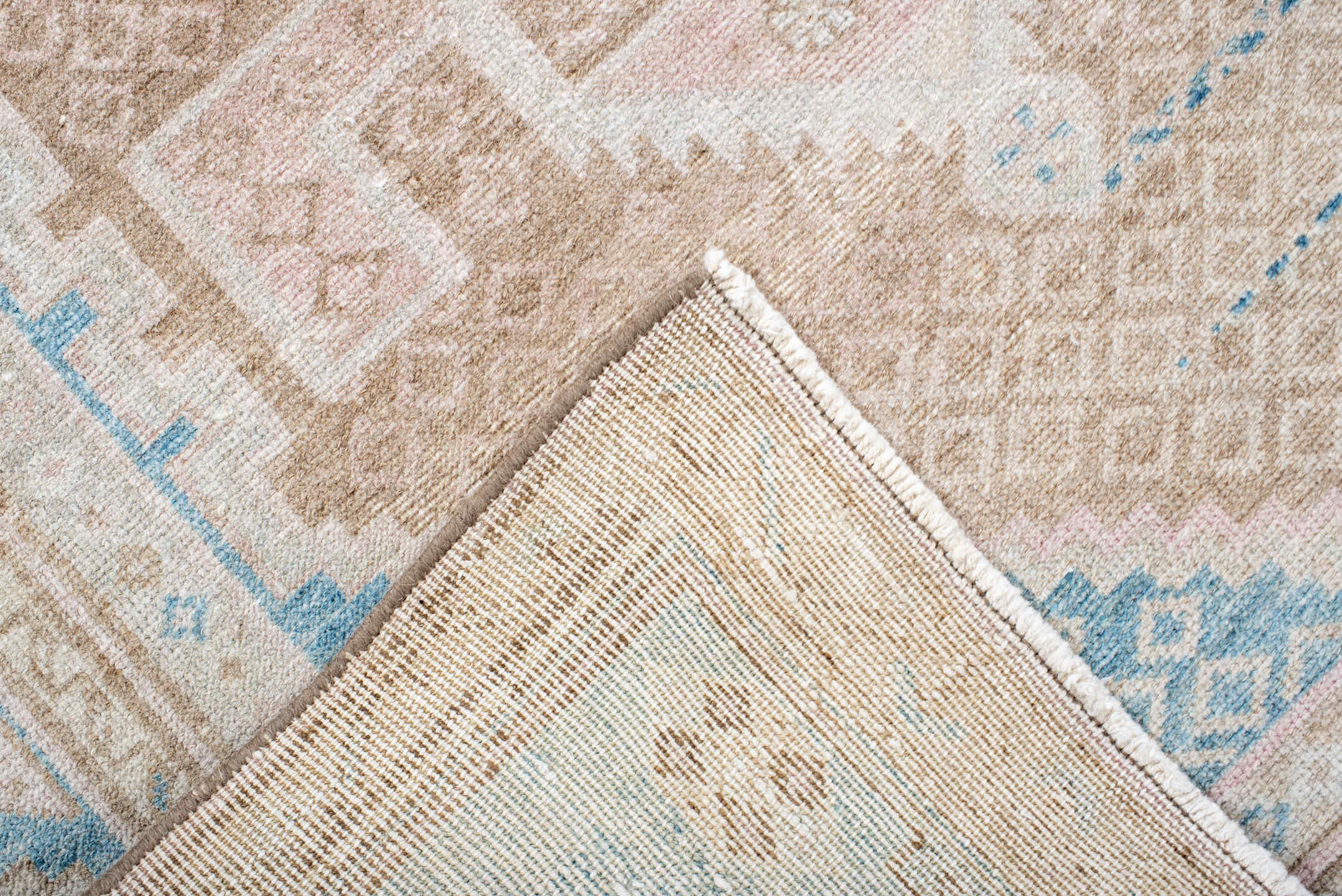 4' x 6' one-of-a-kind handmade antique Hamadan small size rug. Color palette: ivory, sky_blue, beige, taupe, camel