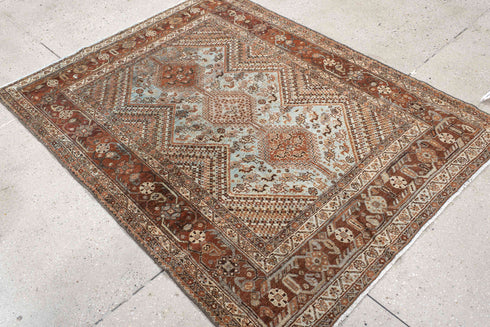 Antique Afshar Area Rug (4' x 5')
