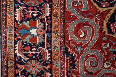 Antique Heriz Area Rug (9' x 13')
