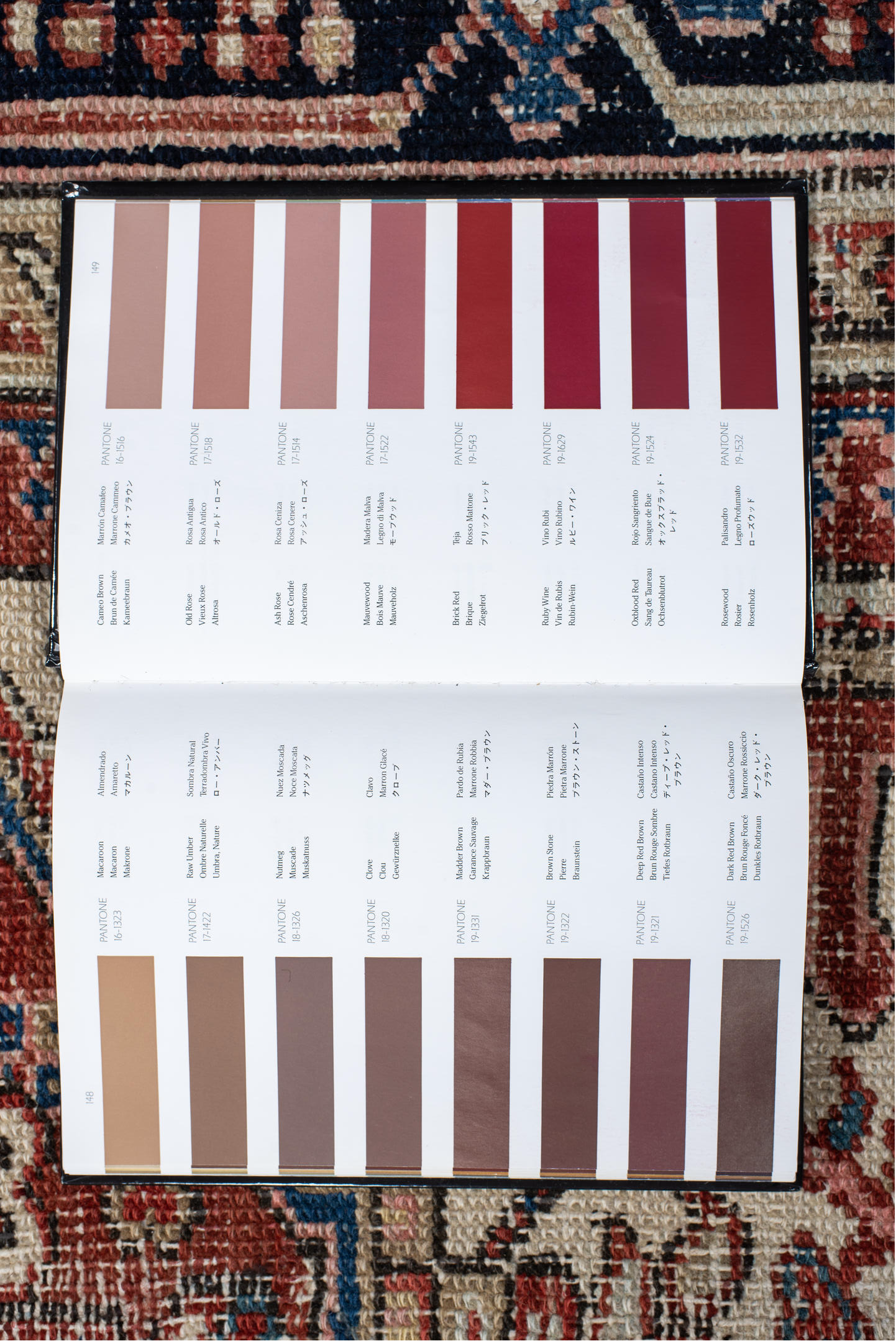 7' x 10' one-of-a-kind handmade vintage Heriz large size rug. Color palette: black, blue, brown, fiord, gray, light gray