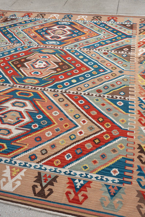 Antique Kilim Area Rug (8' x 9')