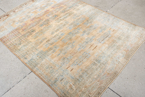 Antique Yamoud Area Rug (4' x 5')