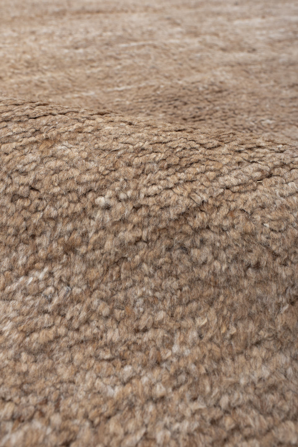 8' x 9' one-of-a-kind handmade vintage India rug. Color palette: tan, camel, taupe, beige, cream, gray, ivory