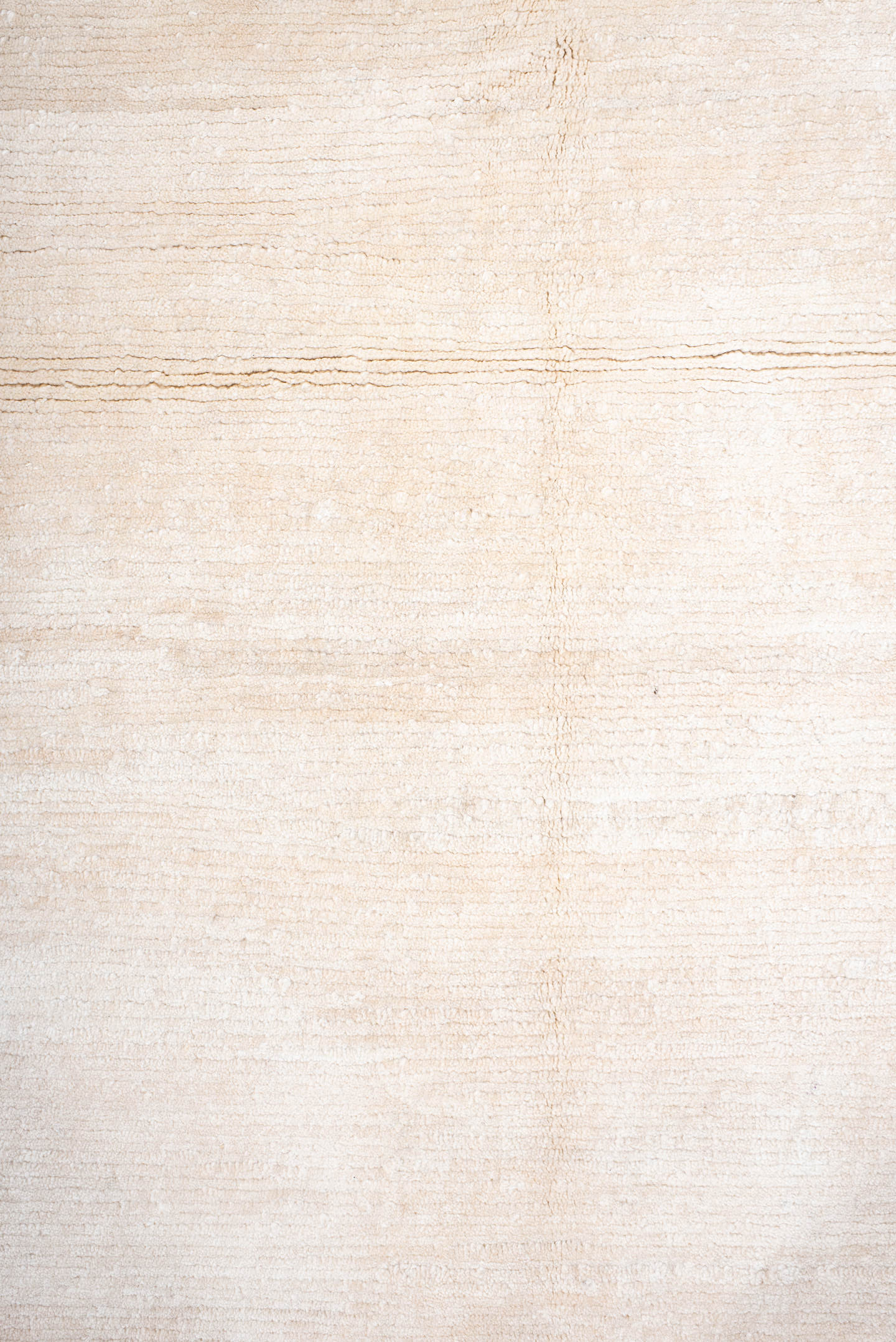 8' x 9' one-of-a-kind handmade vintage Tibetan rug. Color palette: ivory, blush, peach, cream, taupe, pink, terracotta