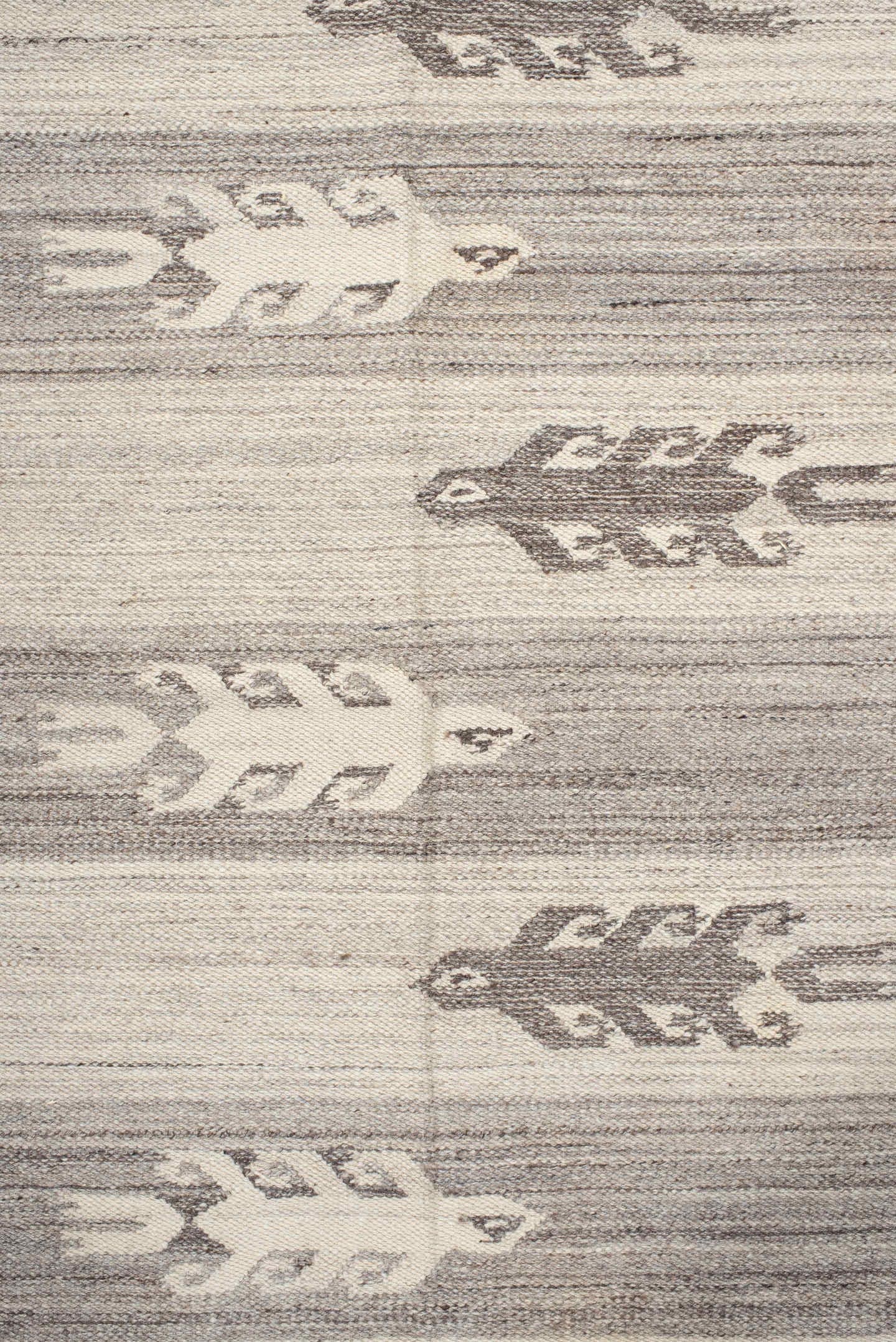 5' x 8' one-of-a-kind handmade antique Kilim medium size rug. Color palette: ivory, gray, charcoal, cream, black