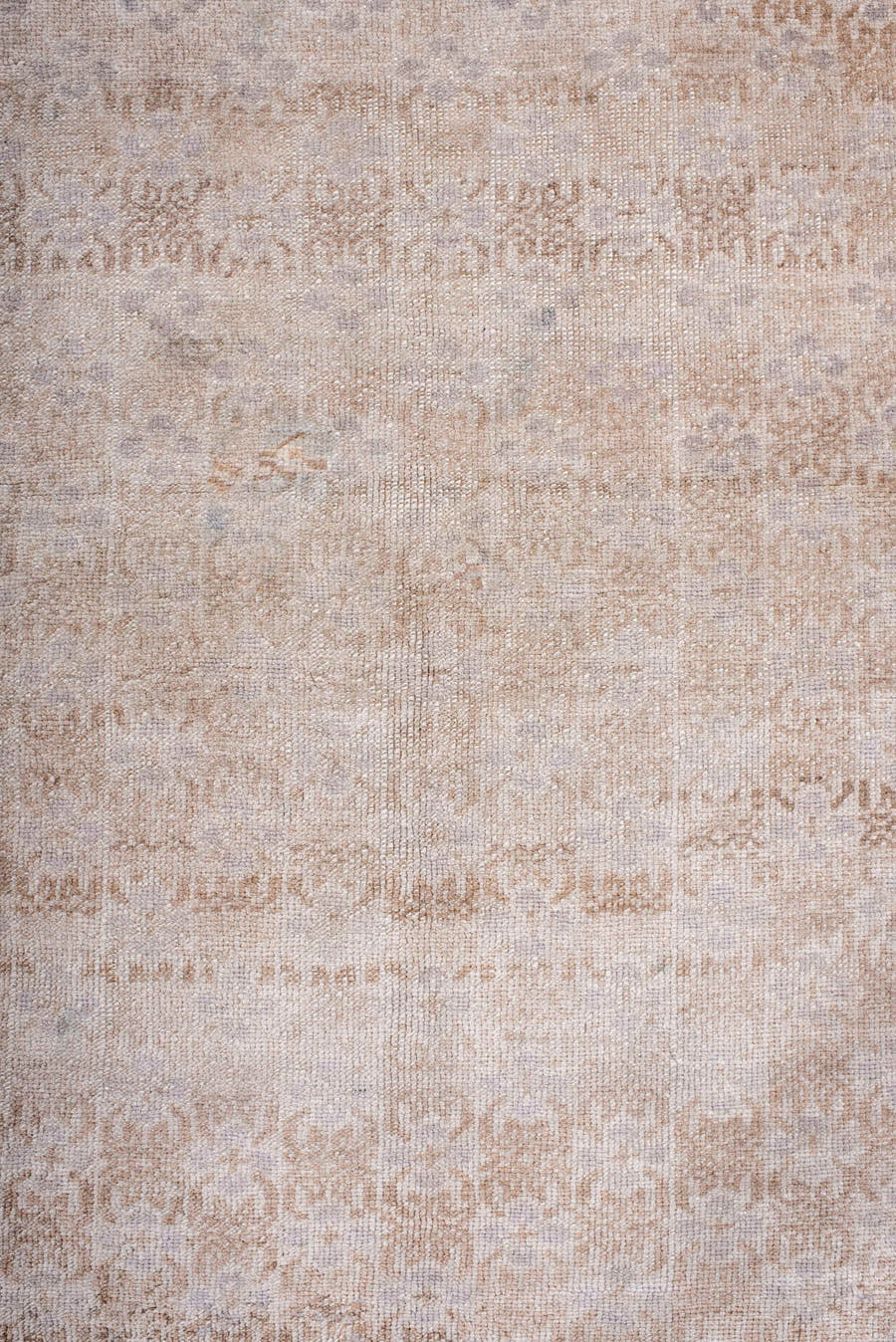 5' x 8' one-of-a-kind handmade vintage Anatolian medium size rug. Color palette: blush, ivory, taupe, beige, pale rose, sage
