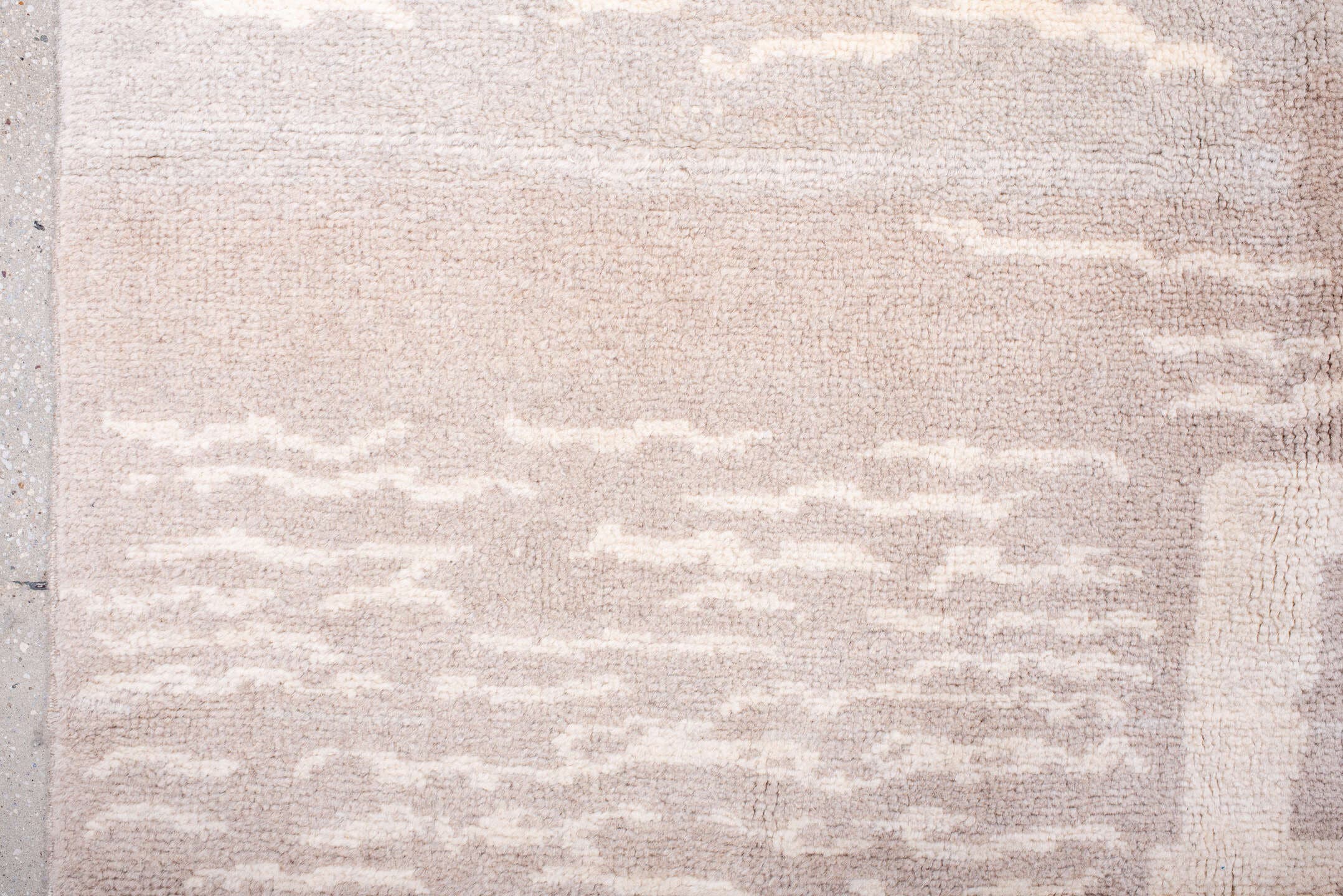 8' x 9' one-of-a-kind handmade vintage Kars rug. Color palette: blush, ivory, taupe, cream, pink, beige, gray