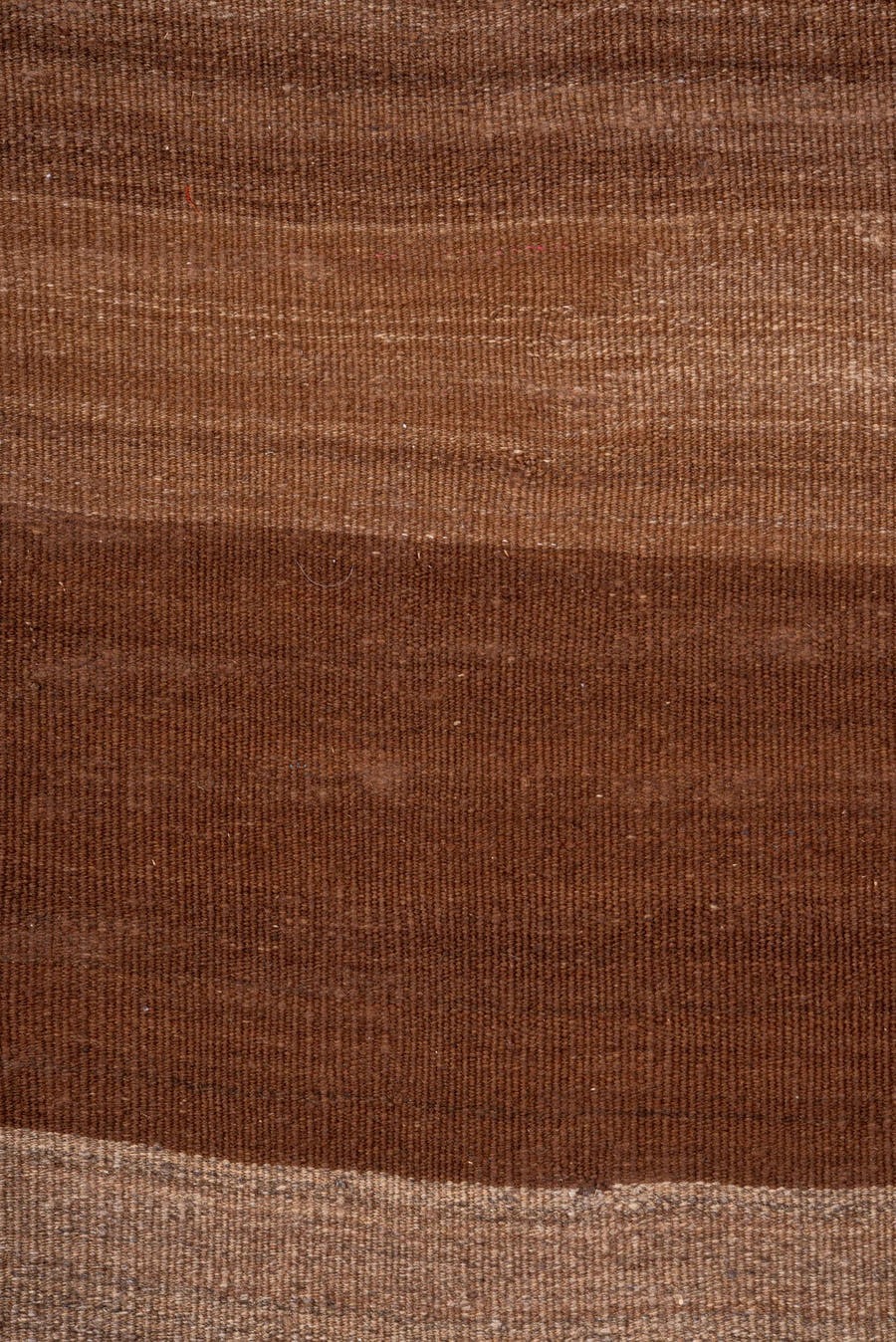 7' x 9' one-of-a-kind handmade vintage Kilim rug. Color palette: brown, camel, taupe, tan, beige, gray