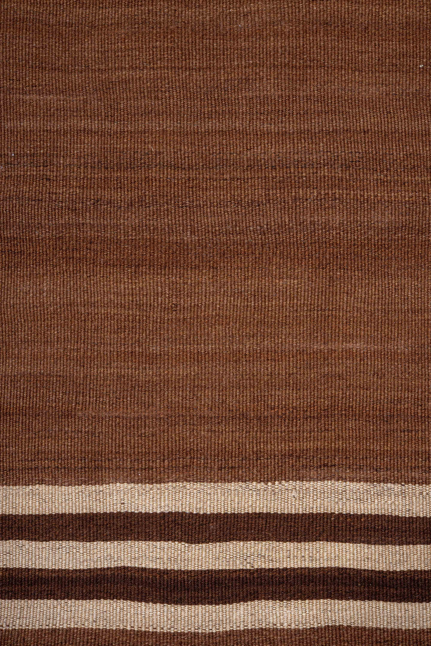 8' x 10' one-of-a-kind handmade vintage Kilim large size rug. Color palette: brown, camel, taupe, ivory, espresso, beige