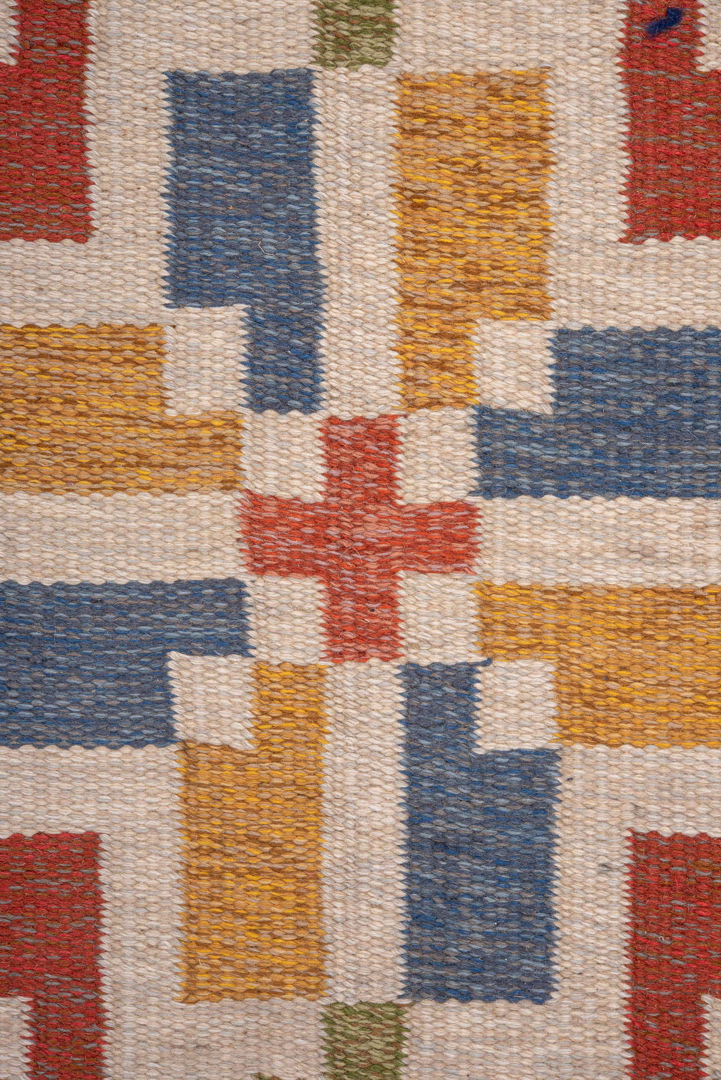 6' x 10' one-of-a-kind handmade antique Rollaken large size rug. Color palette: rose, terra cotta, ivory, olive, slate, gold