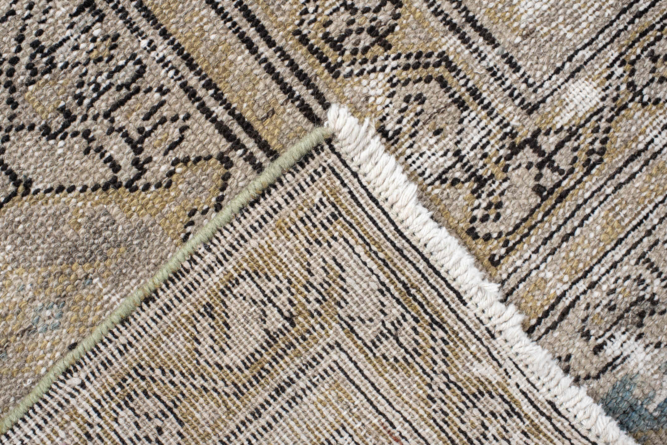 5' x 9' one-of-a-kind handmade vintage Malayer medium size rug. Color palette: taupe, ivory, beige, camel, pale blue, blush