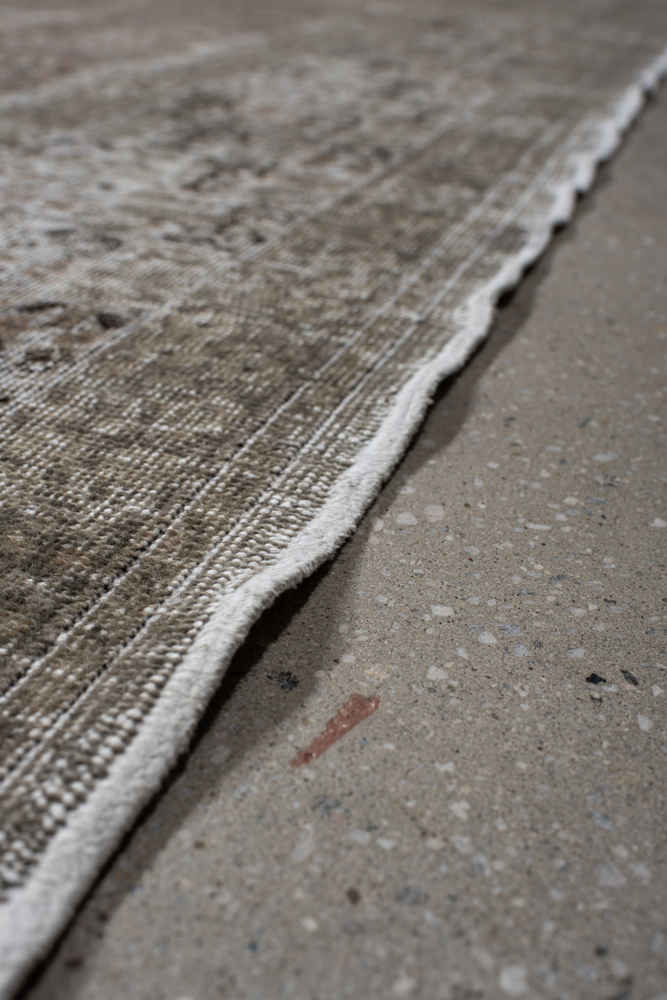 8' x 13' one-of-a-kind handmade vintage Sivas large size rug. Color palette: taupe, beige, ivory, camel, rose, charcoal