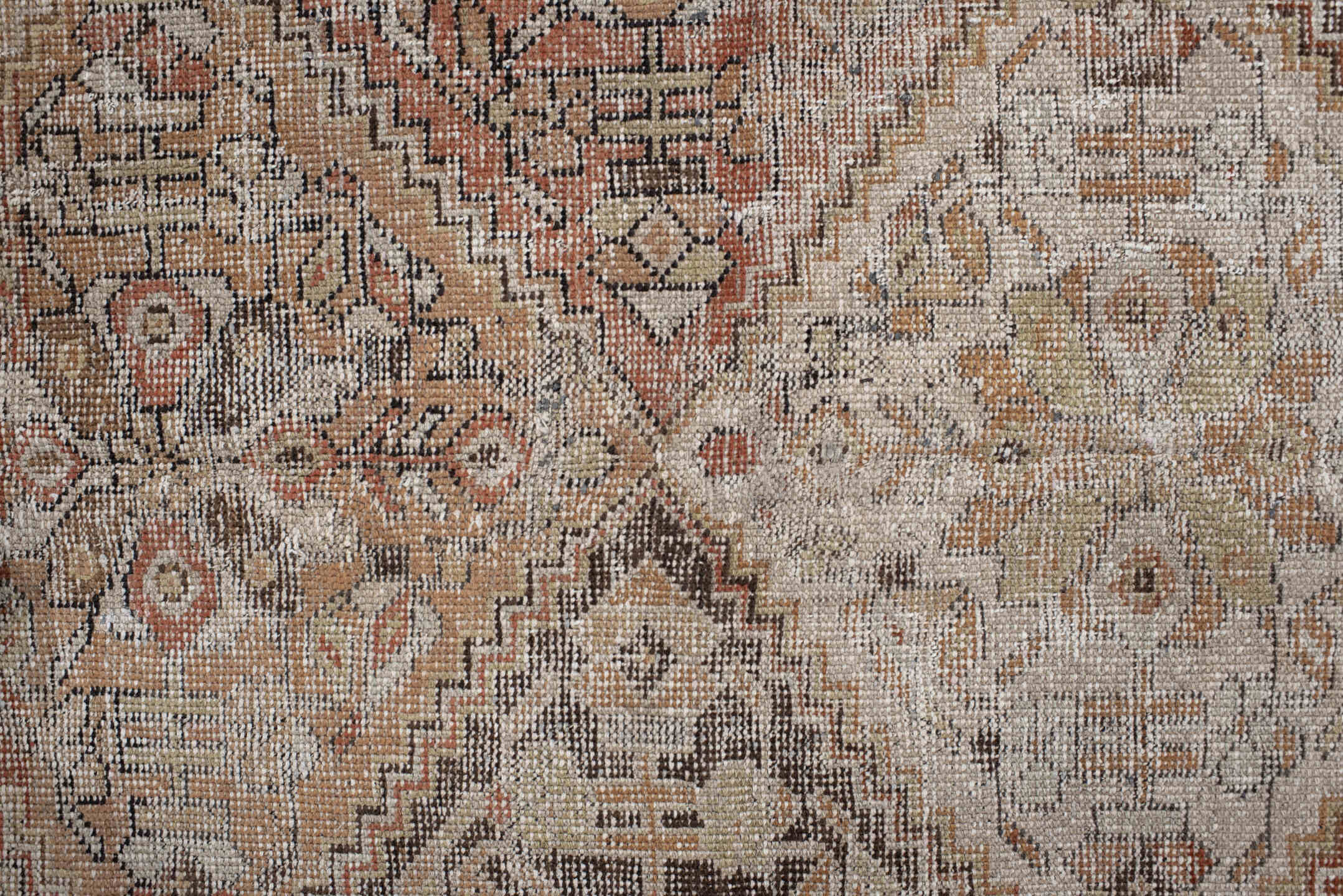 4' x 5' one-of-a-kind handmade vintage Afshar small size rug. Color palette: antiquewhite, brown, gray, light gray