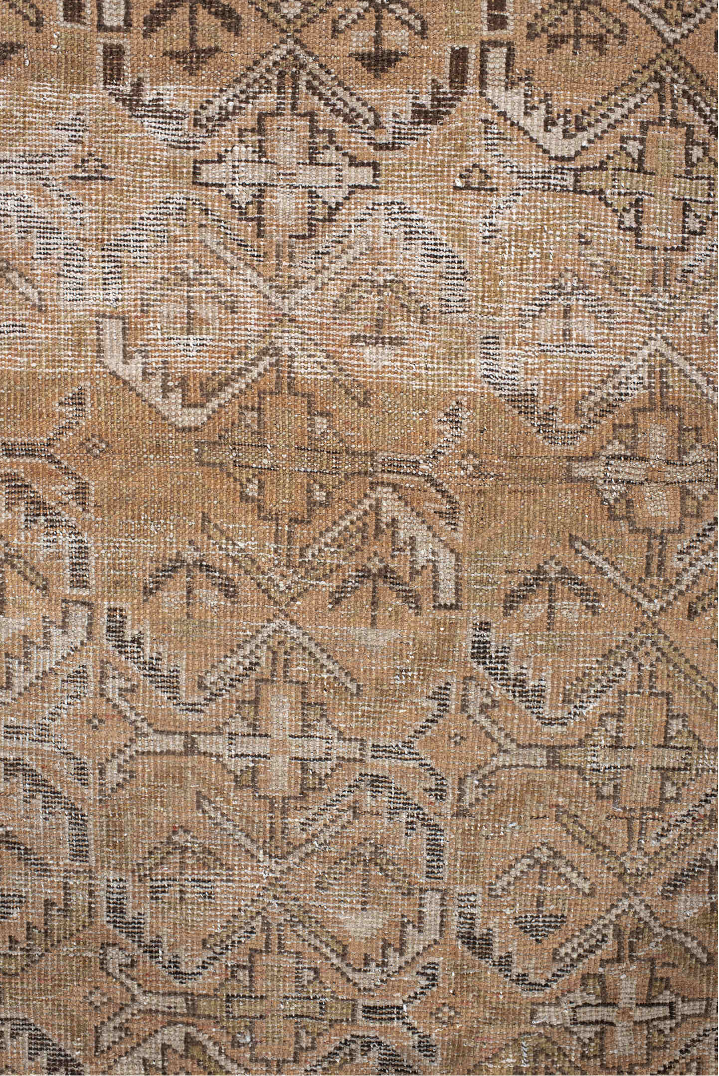 4' x 5' one-of-a-kind handmade vintage Afshar small size rug. Color palette: brown, gray, light gray, off-white, orange