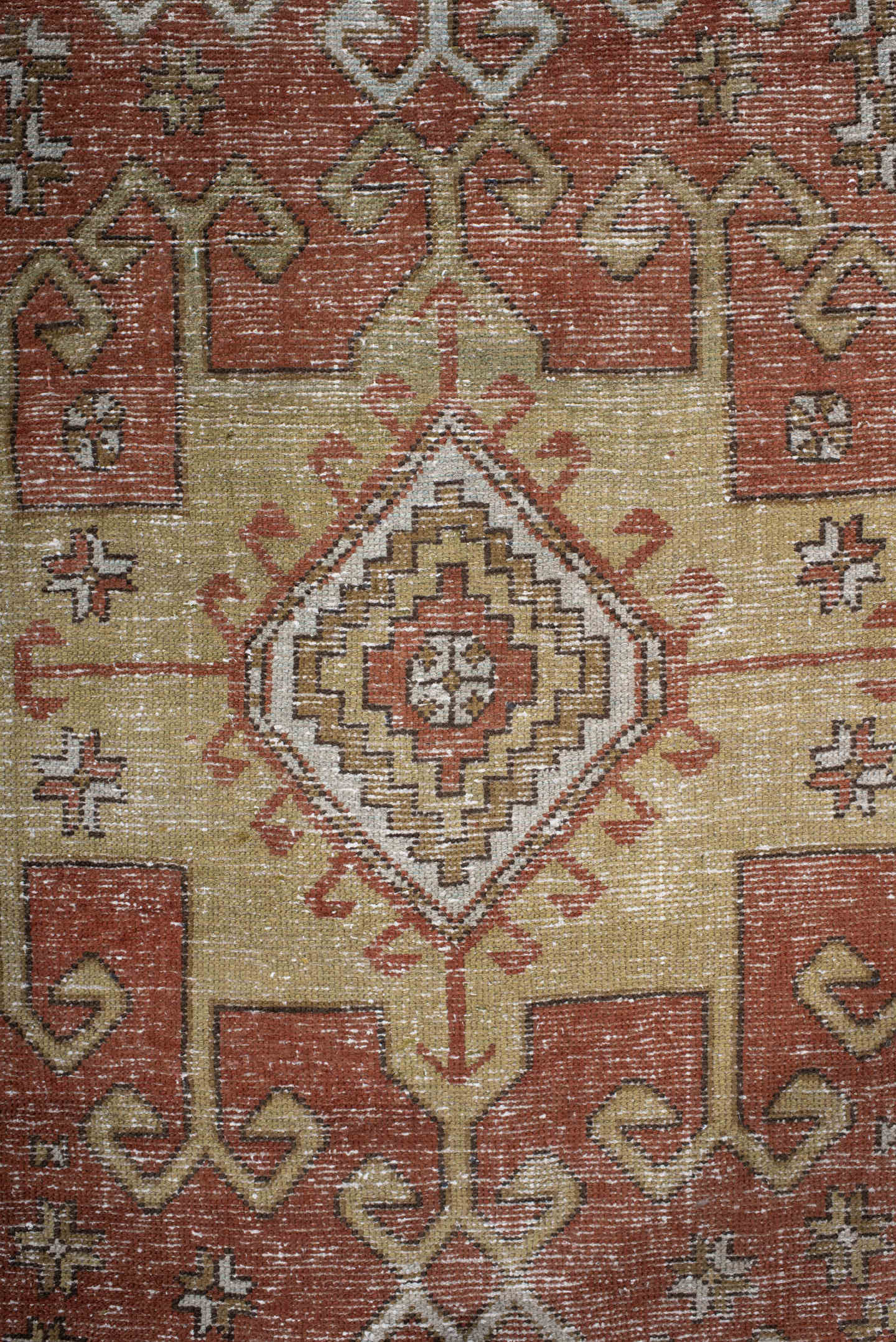 3' x 10' one-of-a-kind handmade vintage NW Persian runner rug. Color palette: rust, ivory, olive, taupe, rose, brown