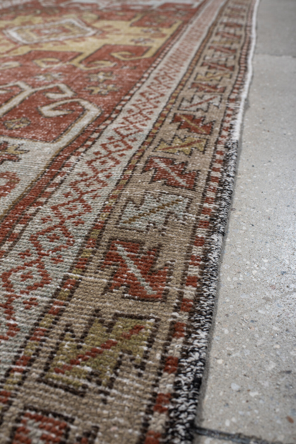 3' x 10' one-of-a-kind handmade vintage NW Persian runner rug. Color palette: rust, ivory, olive, taupe, rose, brown