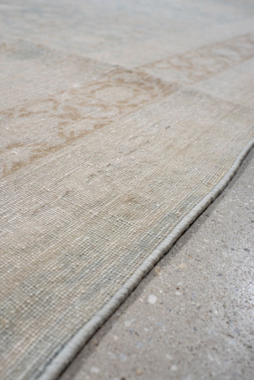 9' x 12' one-of-a-kind handmade antique Tabriz large size rug. Color palette: ivory, pale blue, beige, cream, taupe