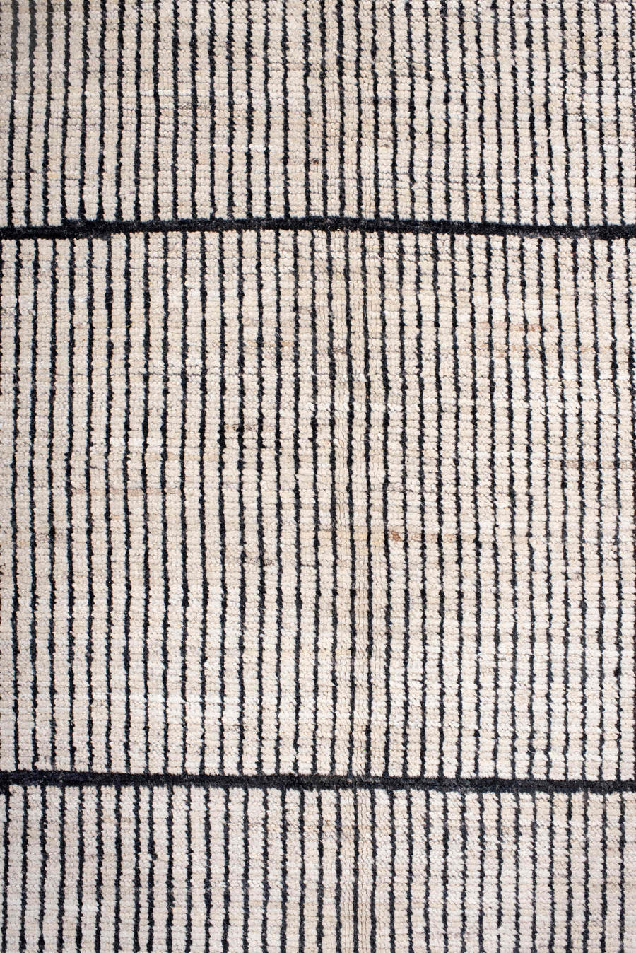 6' x 9' one-of-a-kind handmade vintage Tulu medium size rug. Color palette: ivory, charcoal, taupe, gray, black, beige