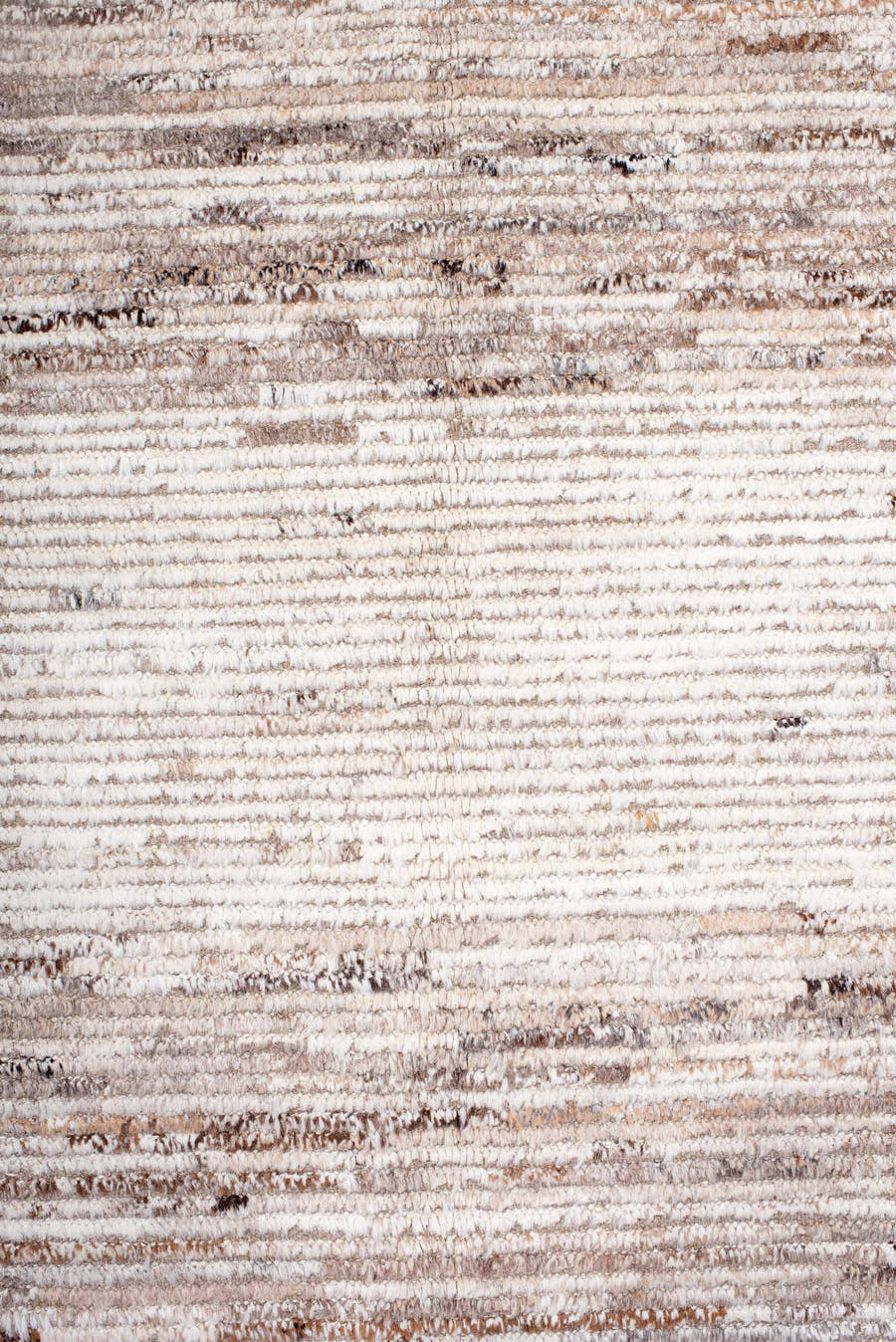 10' x 13' one-of-a-kind handmade vintage Tulu large size rug. Color palette: ivory, taupe, camel, gray, brown, beige