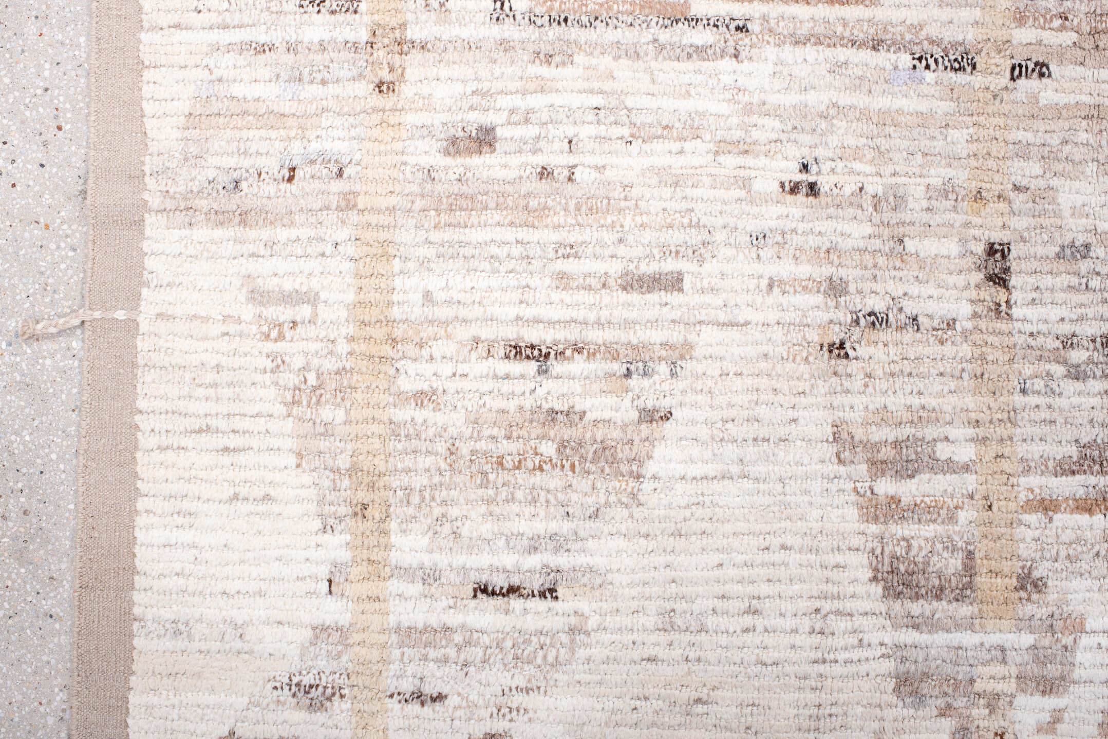 9' x 12' one-of-a-kind handmade vintage Tulu large size rug. Color palette: dark gray, dim gray, gainsboro, gray, light gray