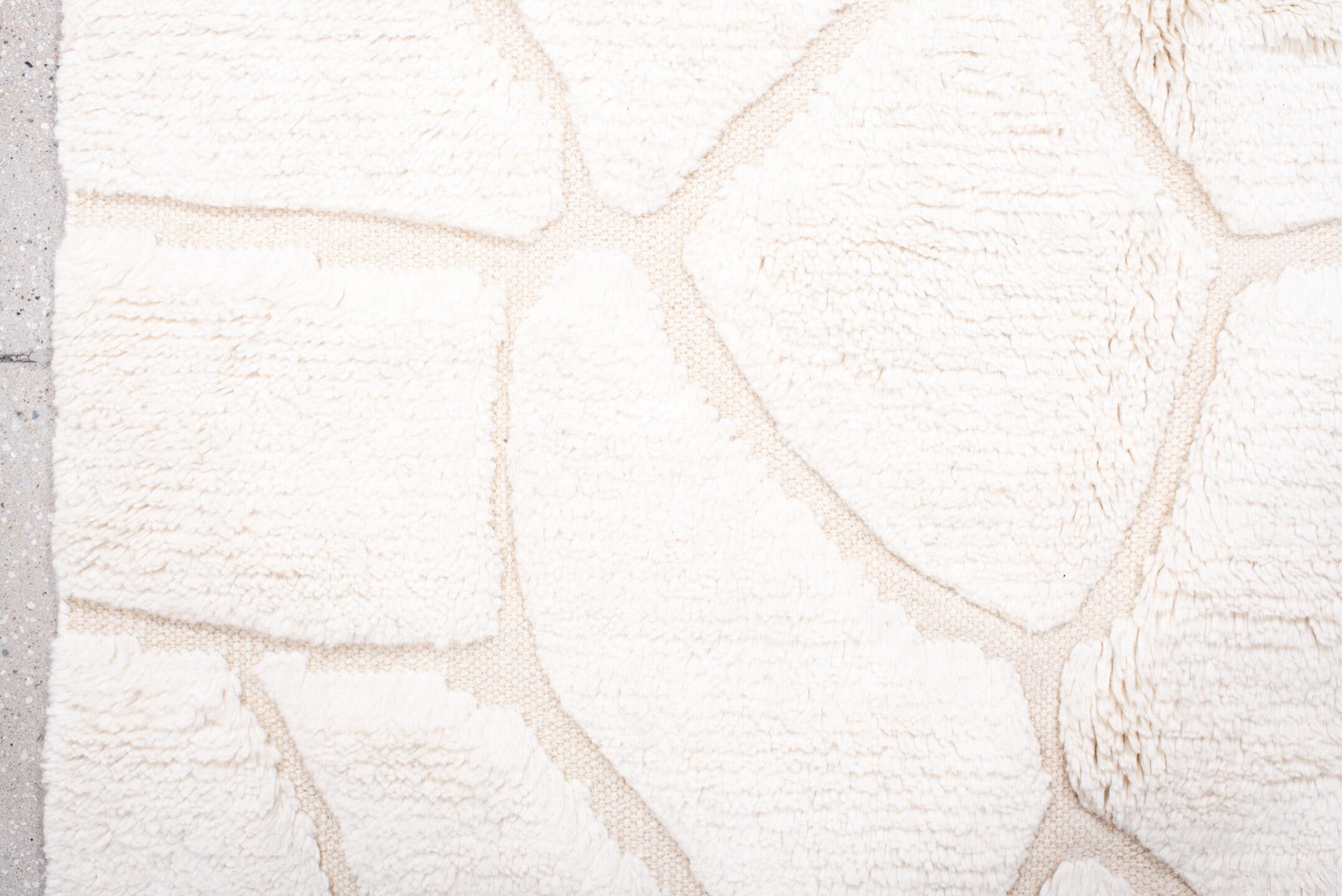 5' x 8' one-of-a-kind handmade vintage Moroccan medium size rug. Color palette: ivory, cream, beige