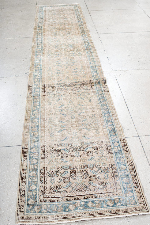 Antique Malayer Runner Rug (2' x 12')