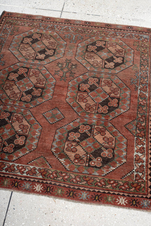 Antique Afghan Area Rug (3' x 3')