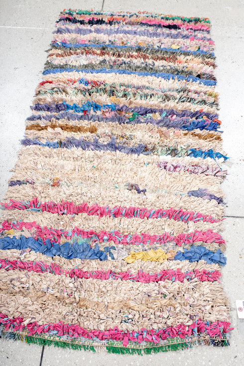Vintage Rag Rug Area Rug (2' x 5')