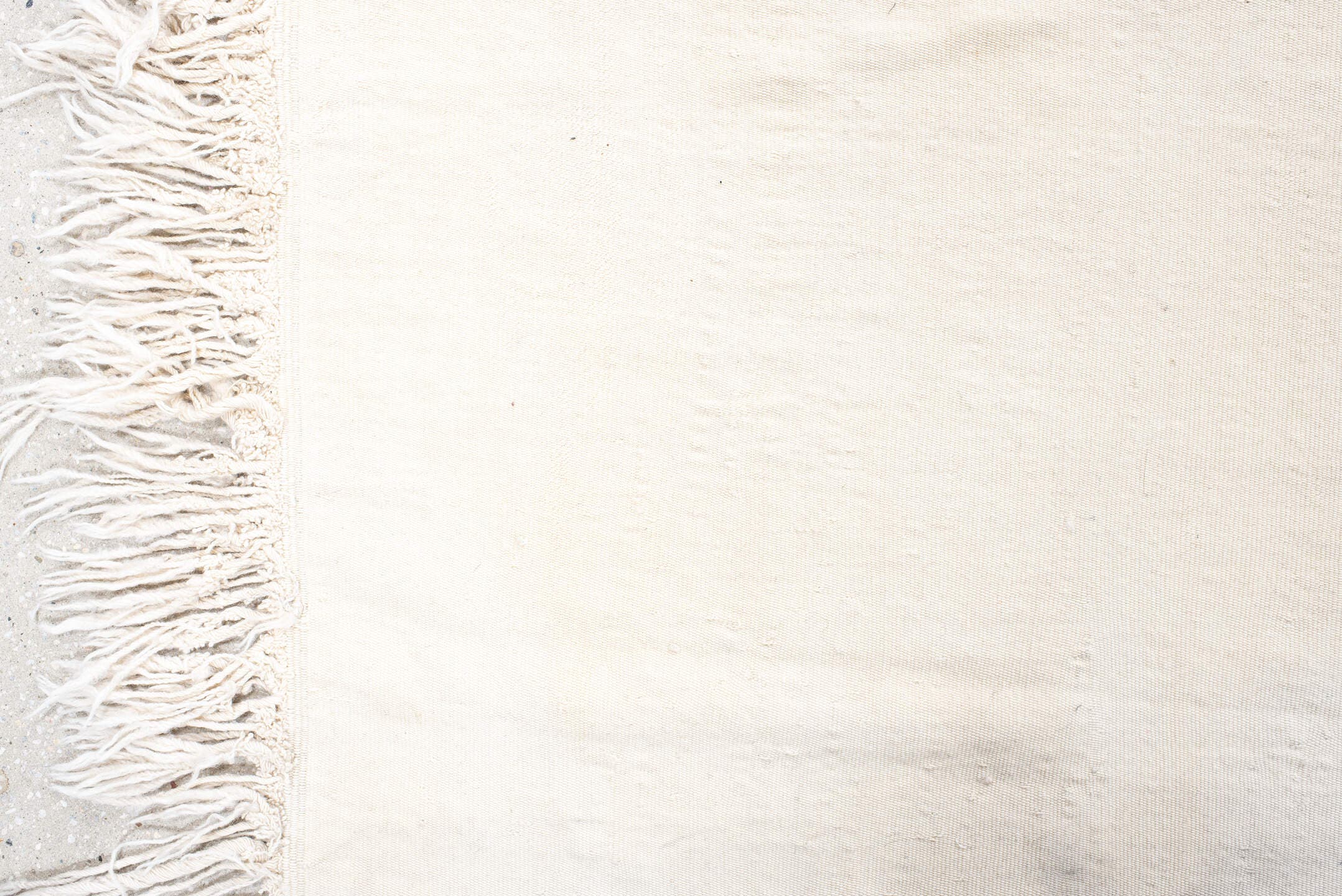11' x 13' one-of-a-kind handmade vintage Kilim oversize rug. Color palette: ivory, cream, taupe, beige, gray