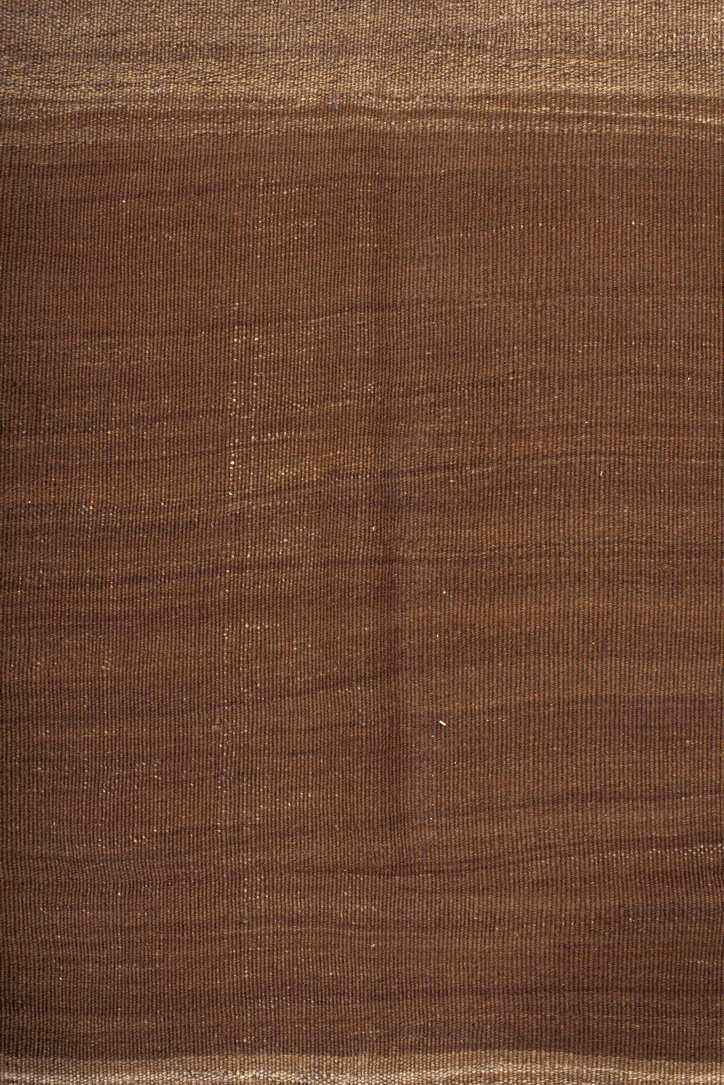 9' x 12' one-of-a-kind handmade vintage Kilim large size rug. Color palette: brown, taupe, camel, ivory, beige, gray