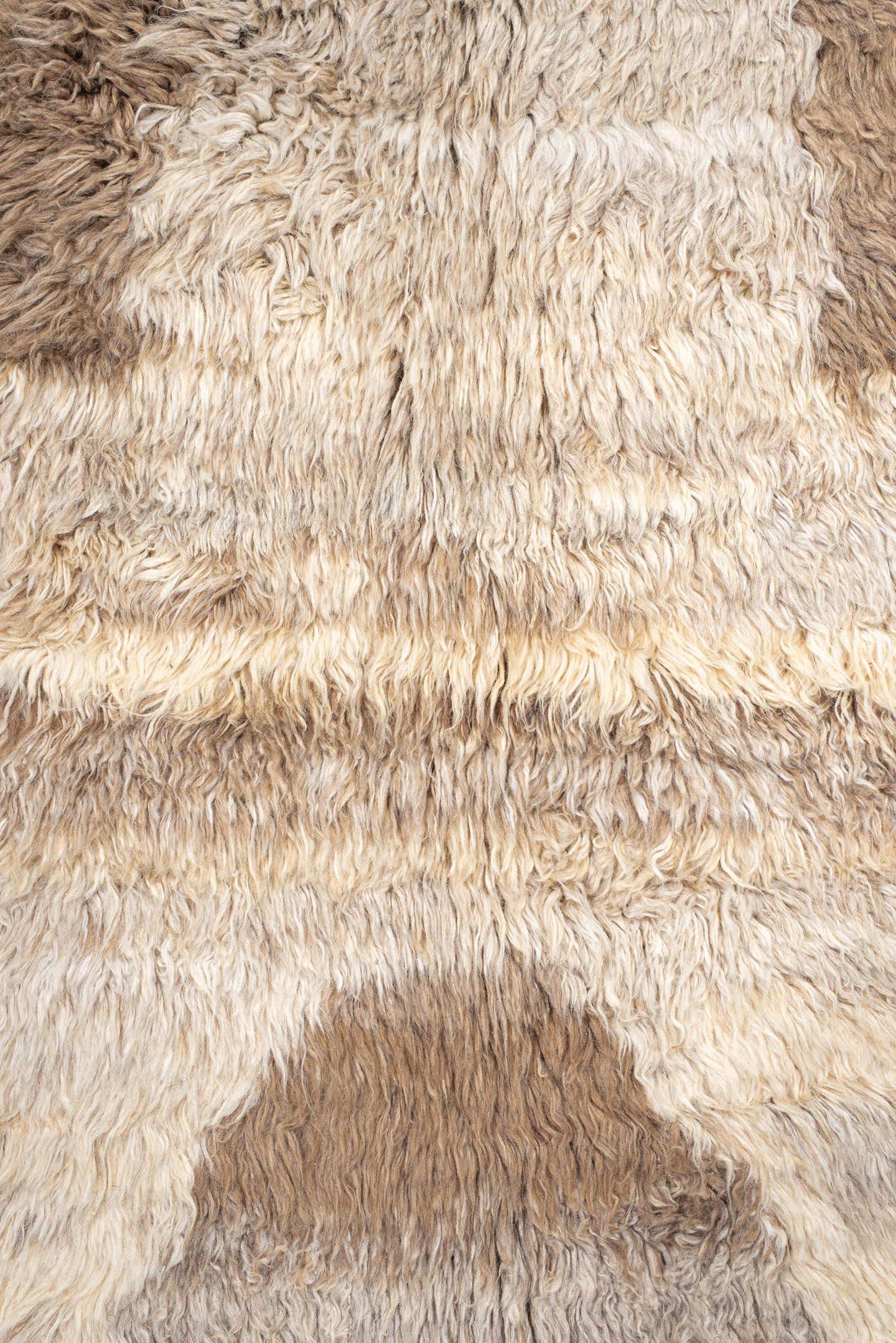 5' x 7' one-of-a-kind handmade vintage Moroccan rug. Color palette: ivory, cream, camel, taupe, beige, gray