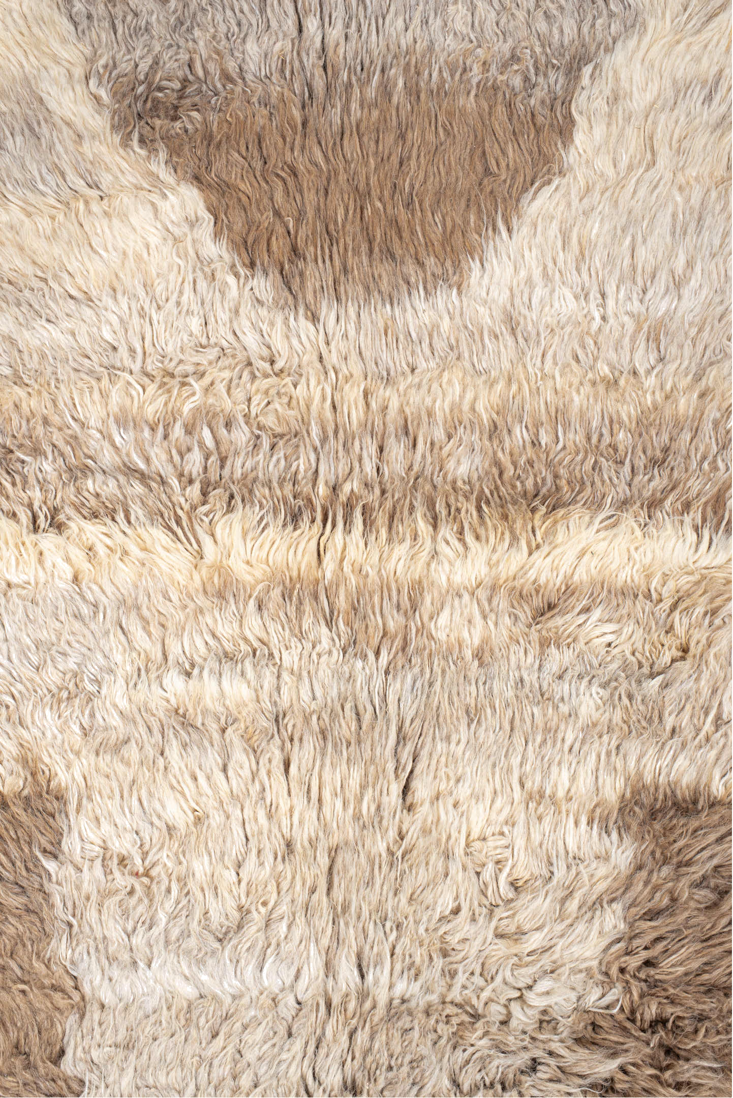 5' x 7' one-of-a-kind handmade vintage Moroccan rug. Color palette: antiquewhite, brown, gray, light gray, linen, off-white