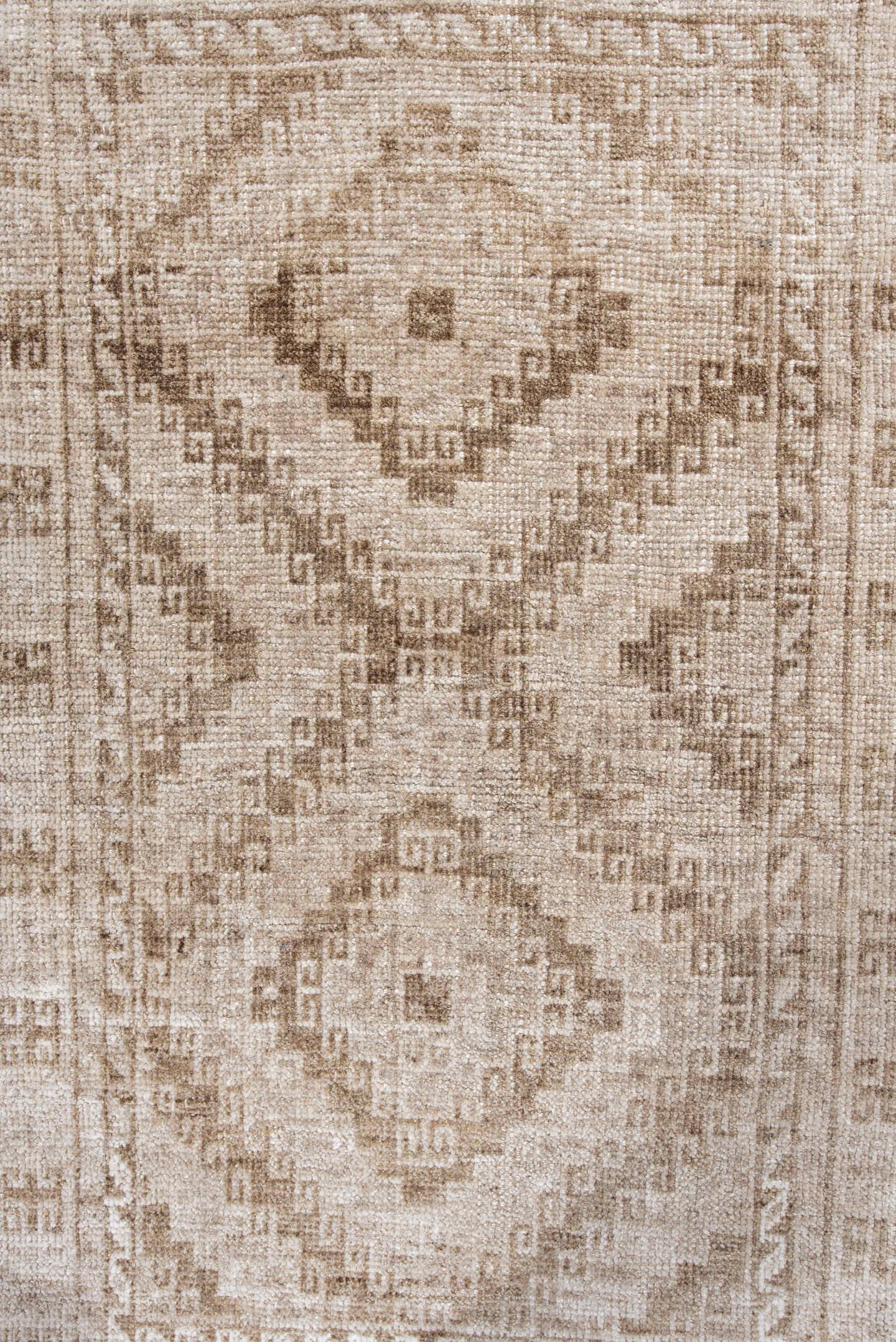2' x 3' one-of-a-kind handmade antique Belouch small size rug. Color palette: ivory, taupe, beige, camel, gray