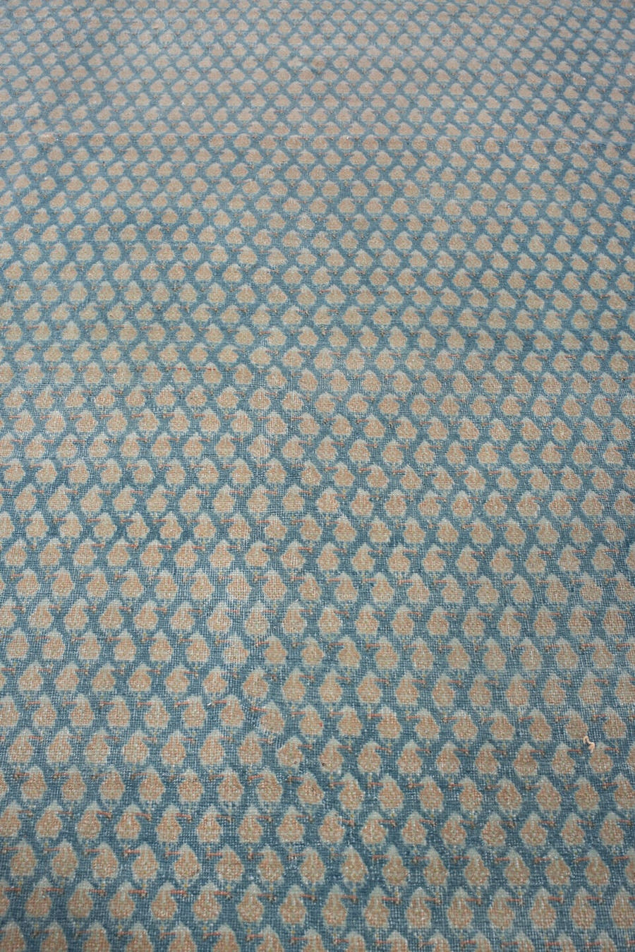 8' x 10' one-of-a-kind handmade antique Mir large size rug. Color palette: blue, ivory, tan, rust, sage, charcoal, cream