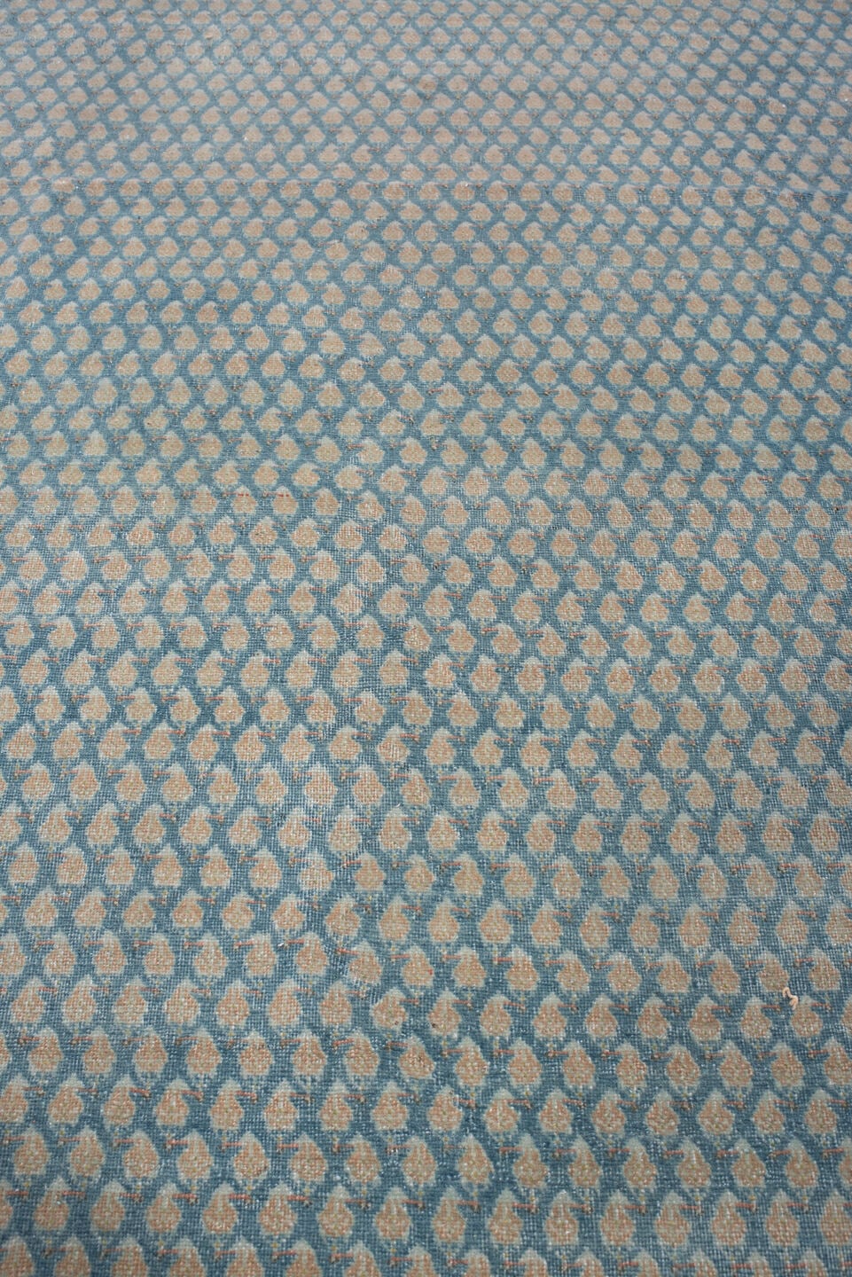 8' x 10' one-of-a-kind handmade antique Mir large size rug. Color palette: blue, ivory, tan, rust, sage, charcoal, cream