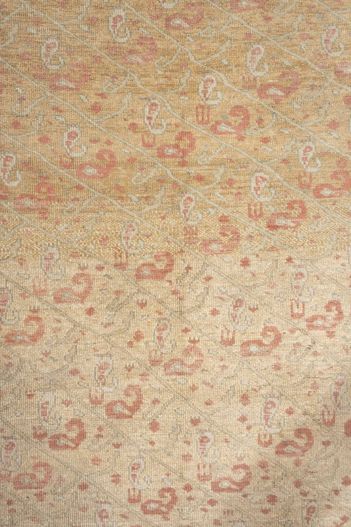 3' x 5' one-of-a-kind handmade vintage Sivas small size rug. Color palette: ivory, beige, sage, coral, taupe, peach, gray