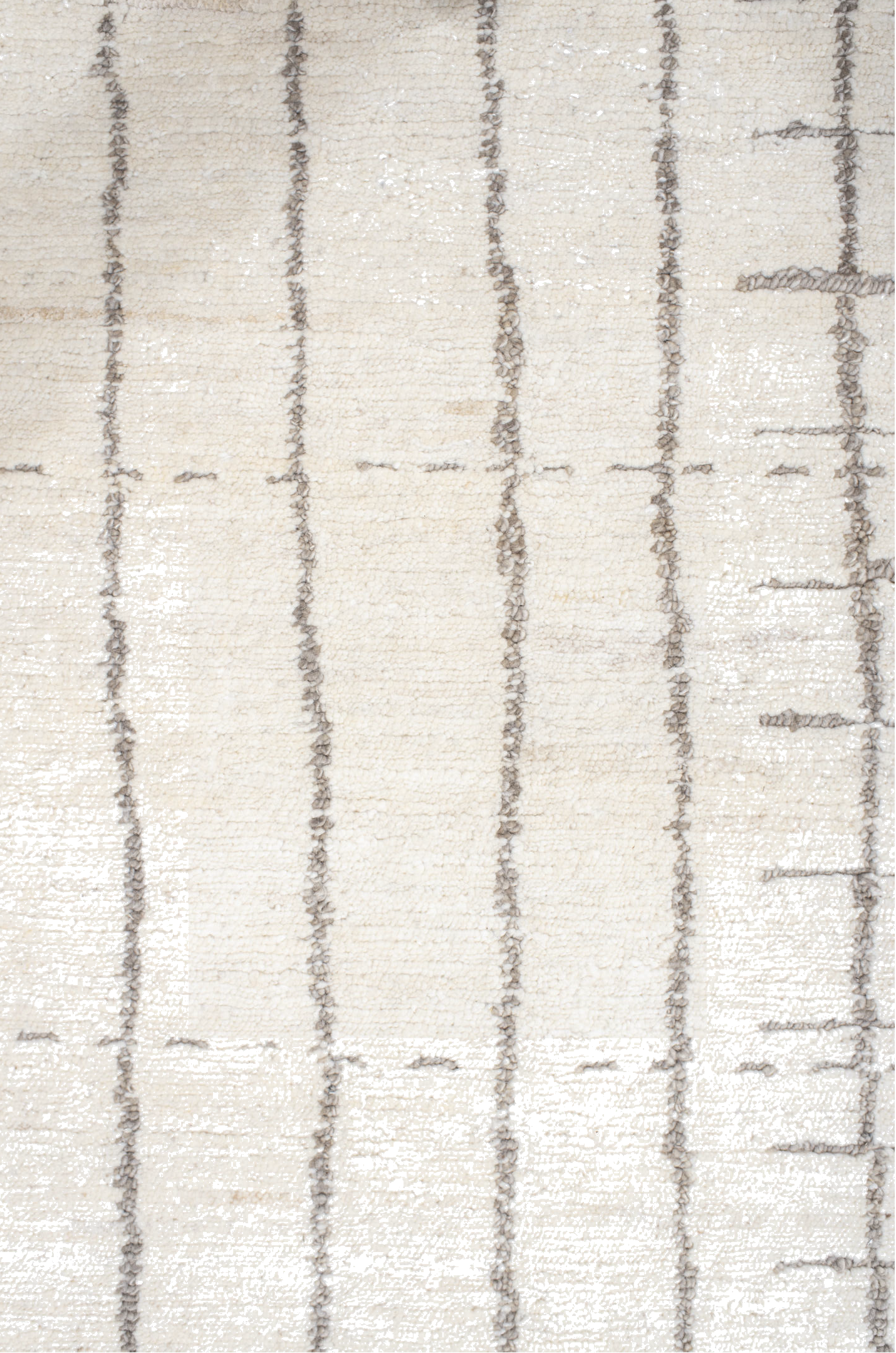 9' x 12' one-of-a-kind handmade vintage Tribeca large size rug. Color palette: dark gray, floral white, gainsboro, gray