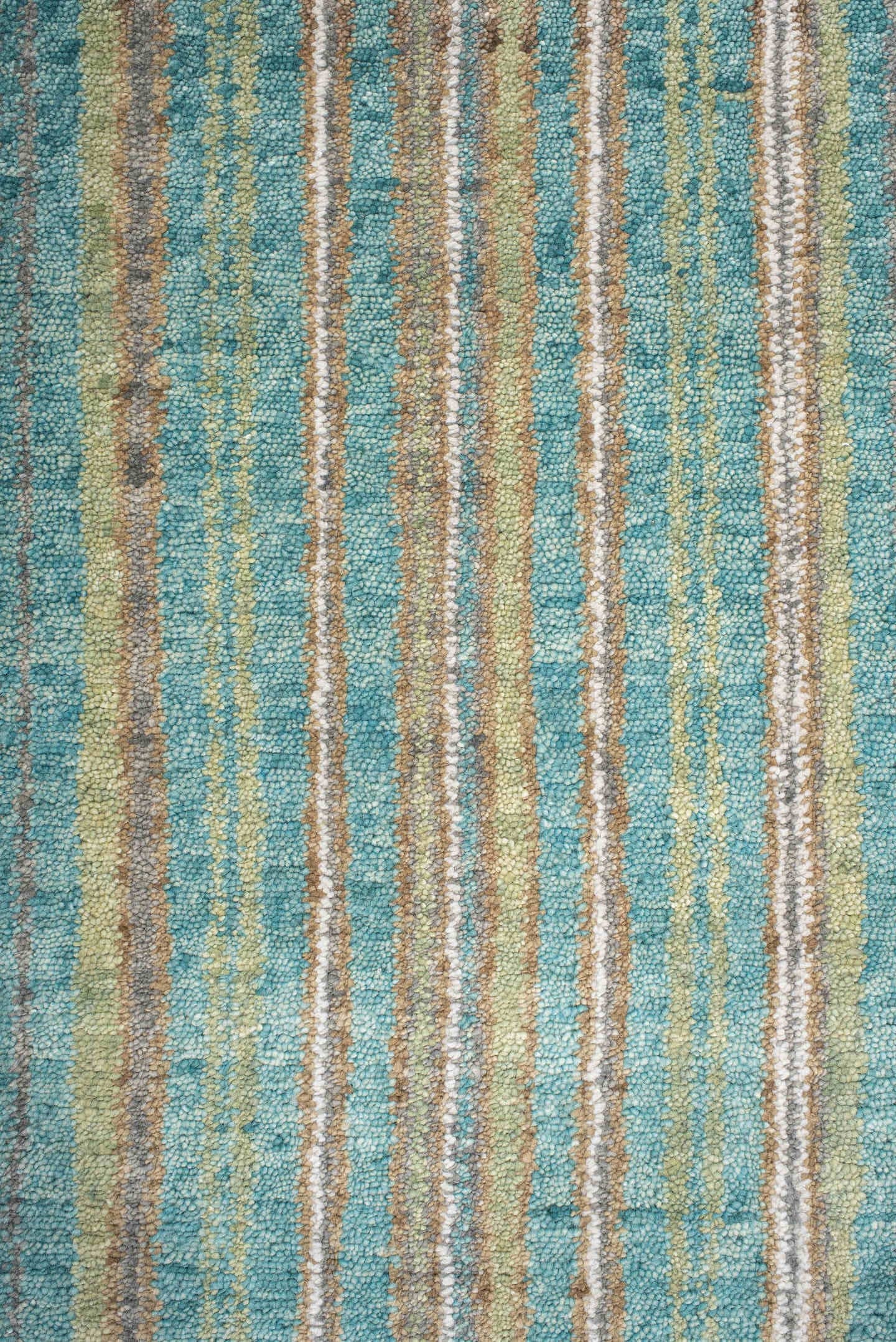 9' x 12' one-of-a-kind handmade vintage Tribeca large size rug. Color palette: teal, ivory, charcoal, taupe, olive, camel